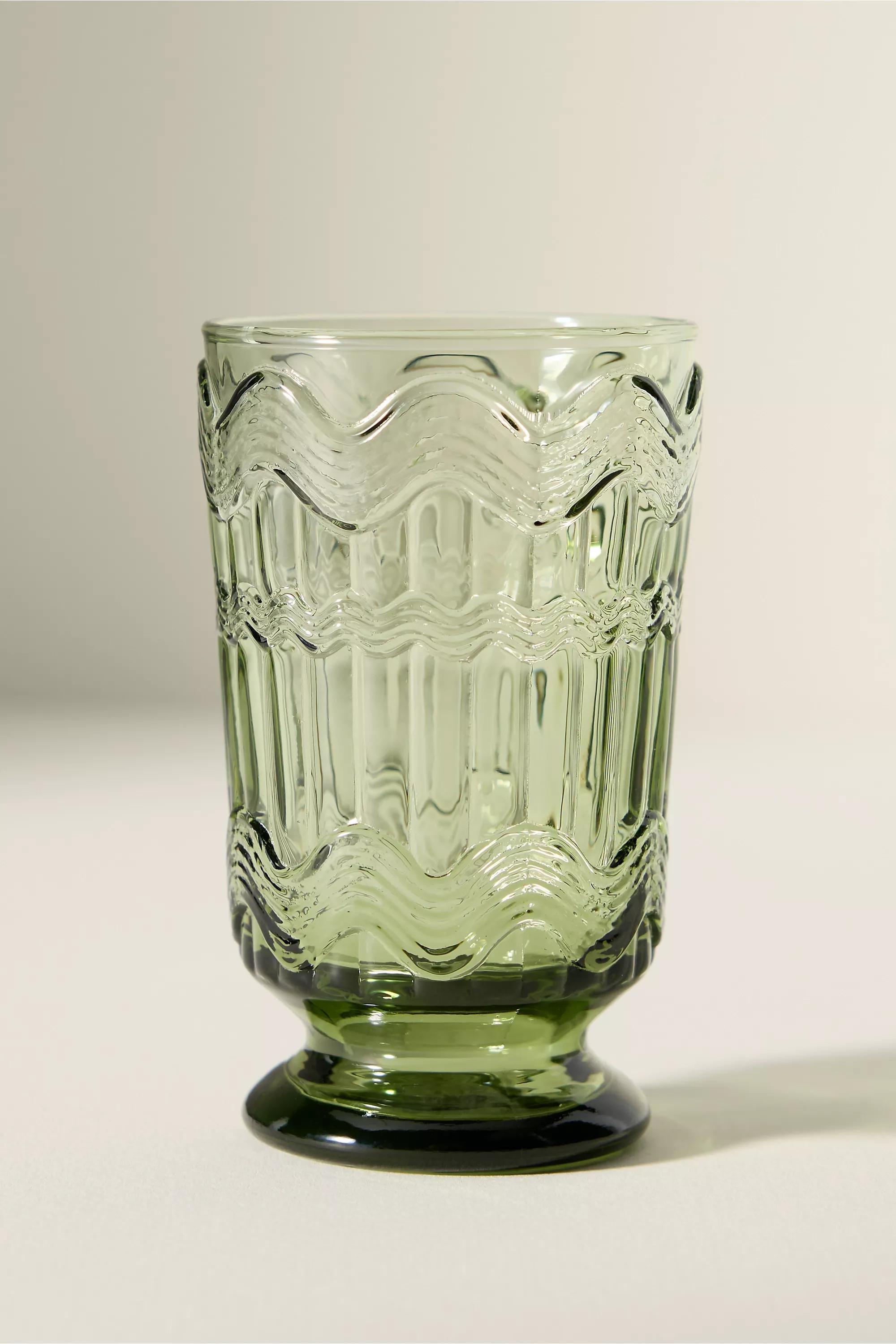 Polly Textured Tumbler Glass, Green, A501_0037, large image number 1
