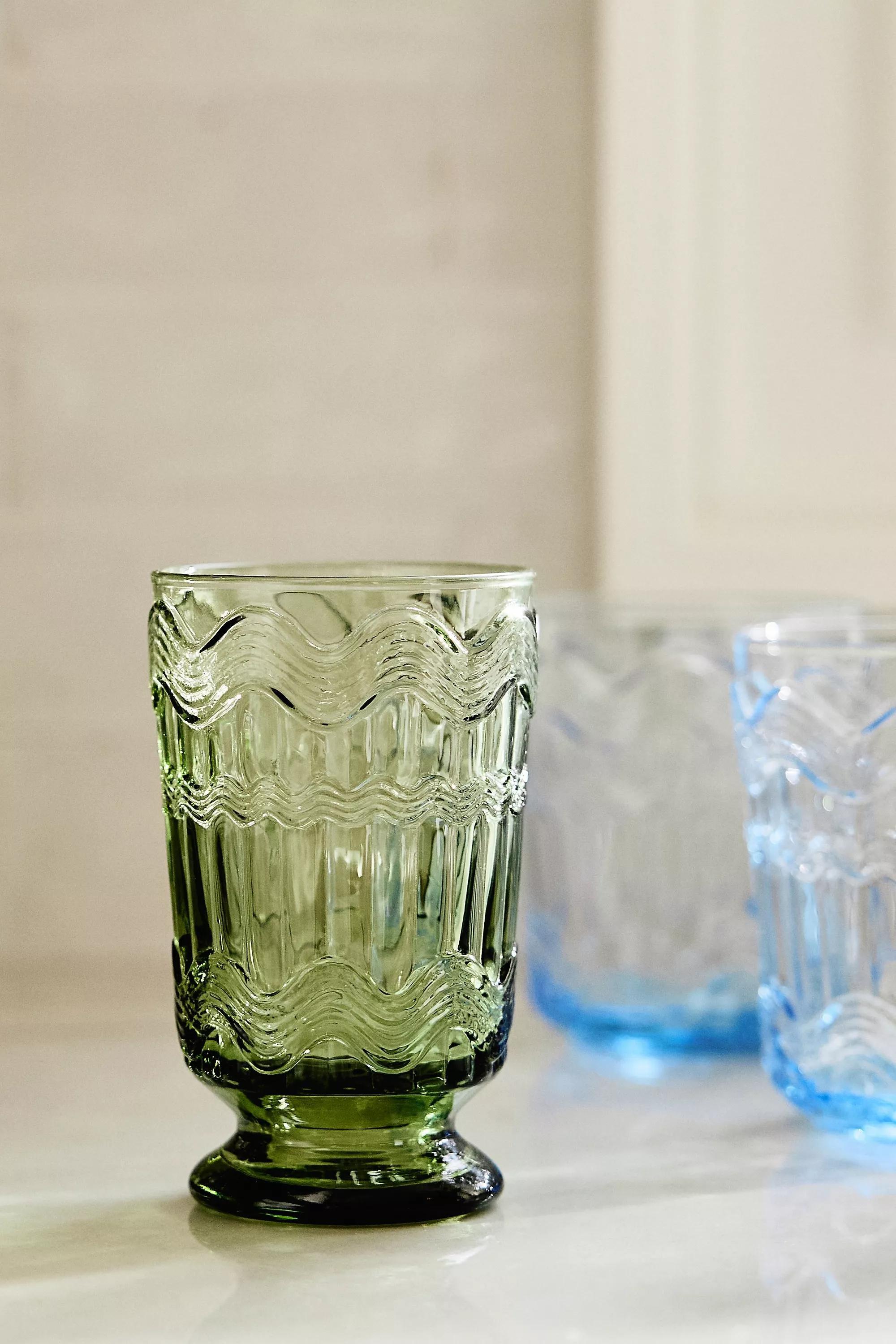 Polly Textured Tumbler Glass, Green, A501_0037, large image number 2