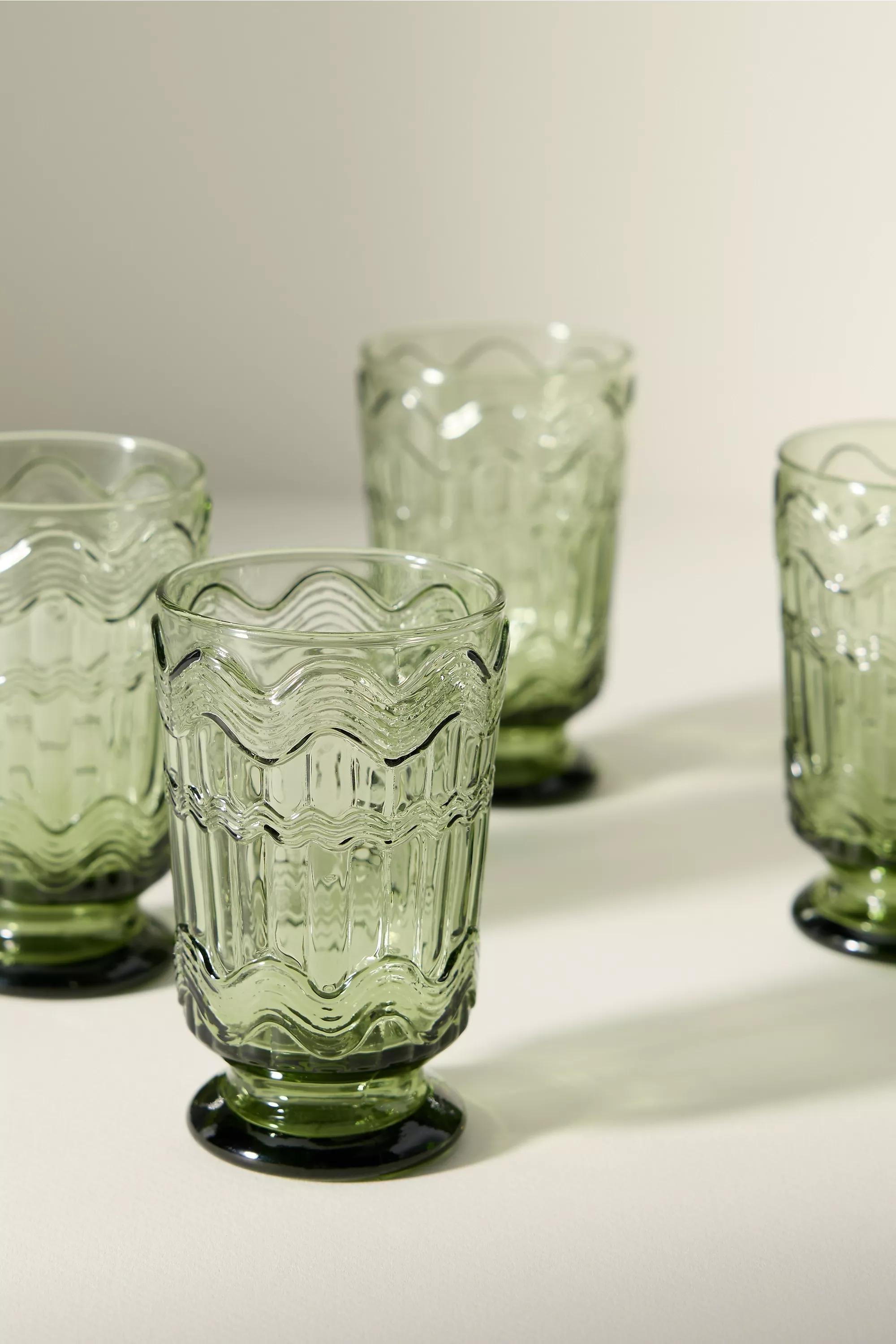 Polly Textured Tumbler Glass, Green, A501_0037, large image number 3