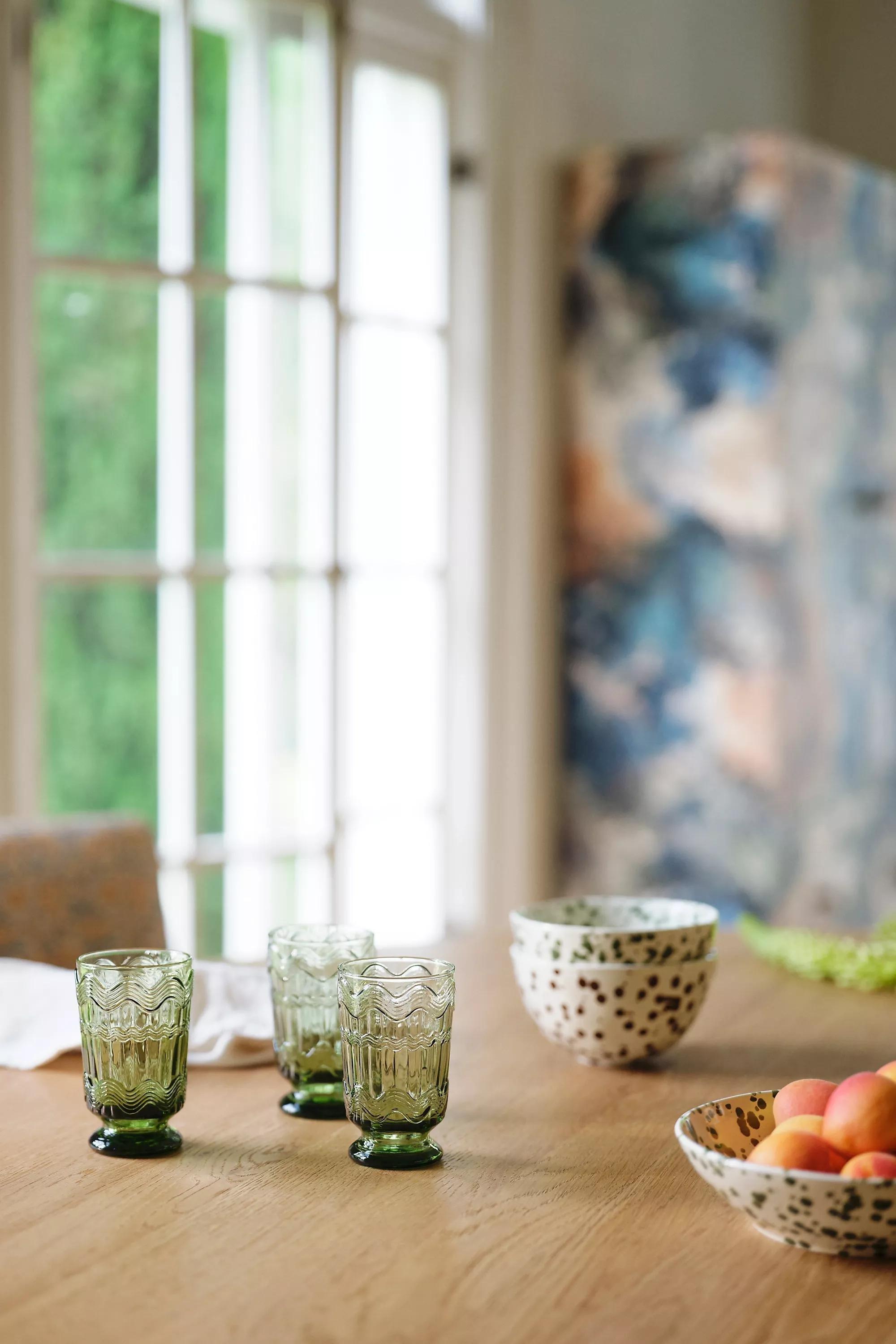 Polly Textured Tumbler Glass, Green, A501_0037, large image number 4