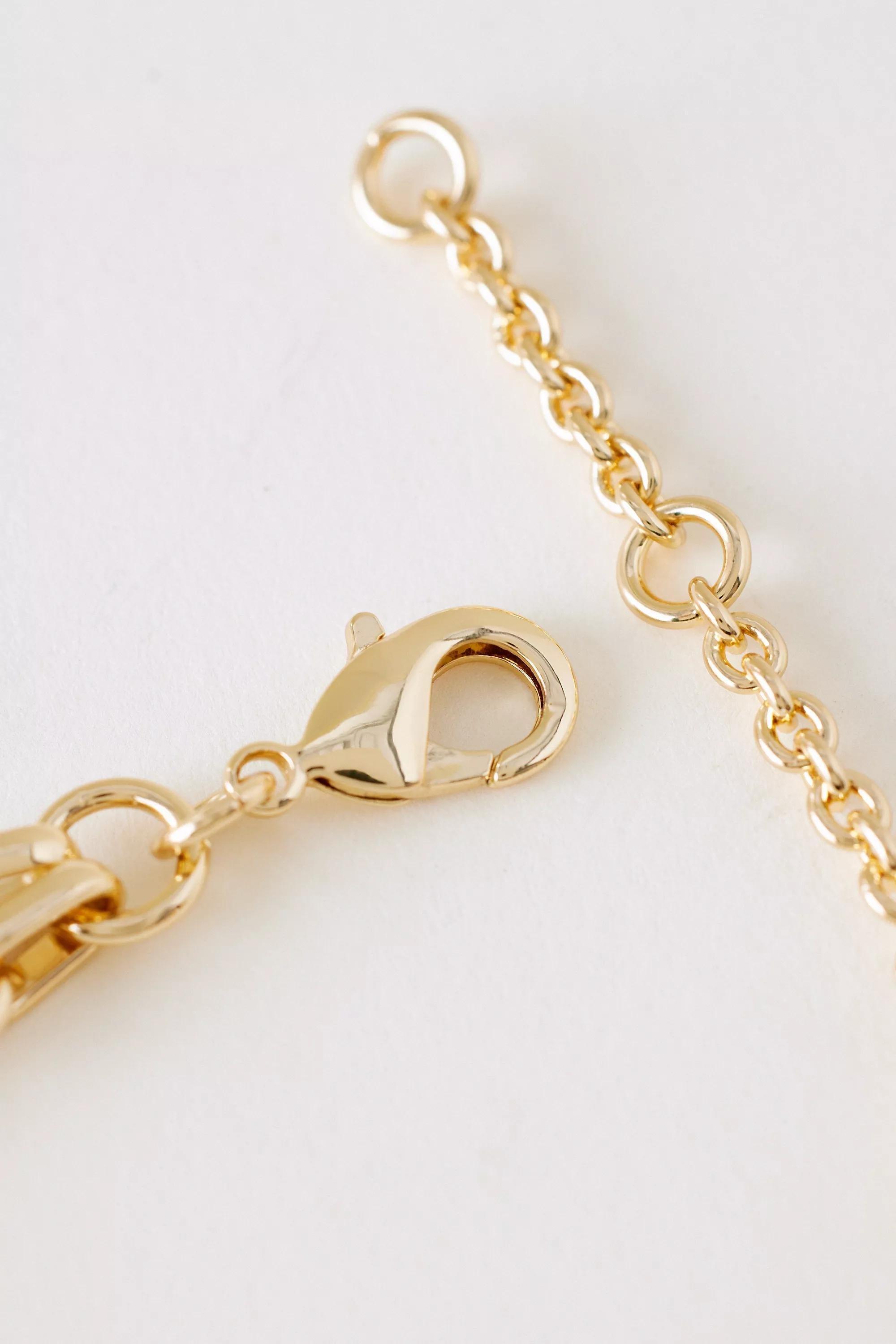 Multi-Shell Necklace, Gold, A501_0070, large image number 3