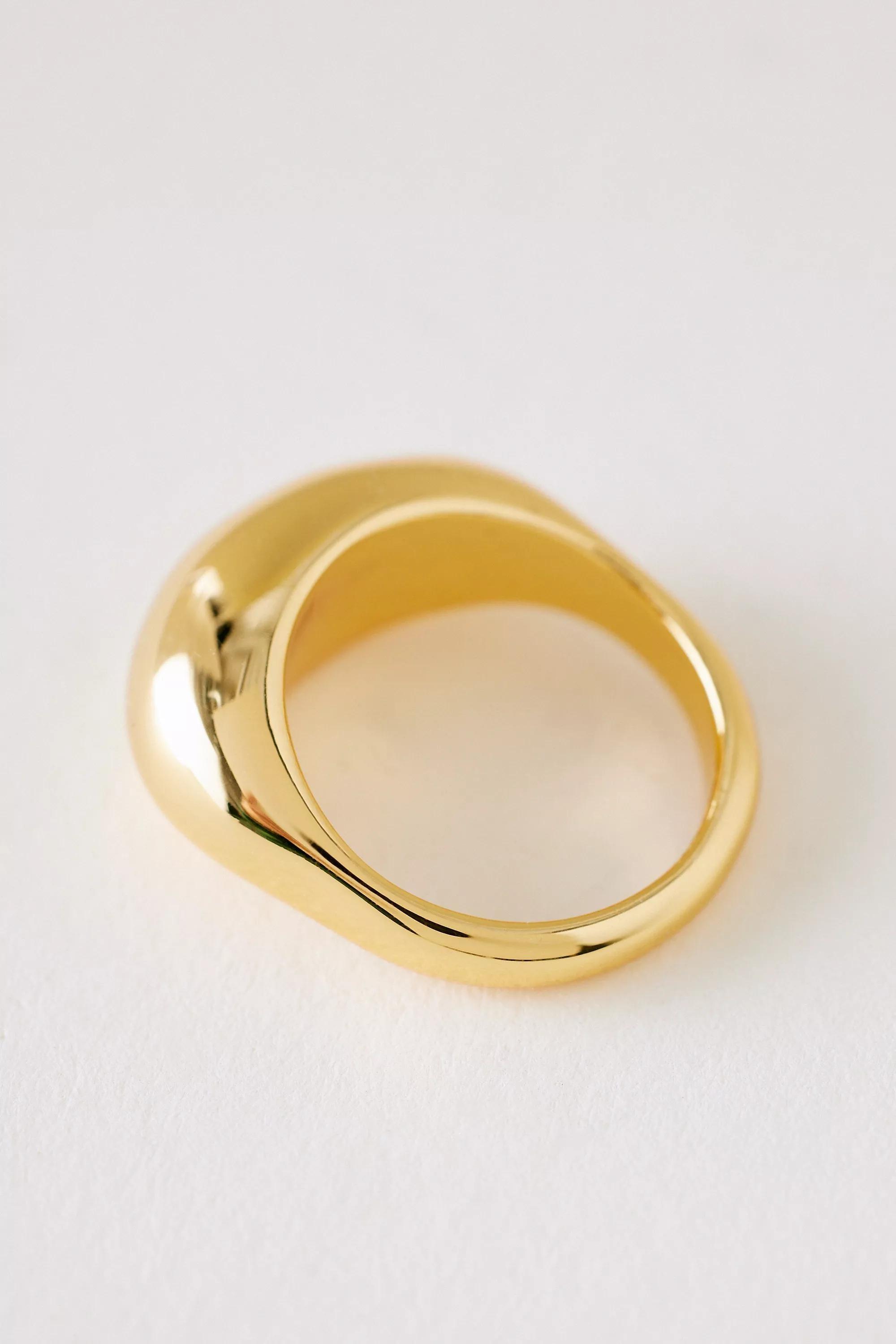 GOLD Gold Plated Minimal Chunky Ring, A501_0070, large image number 1