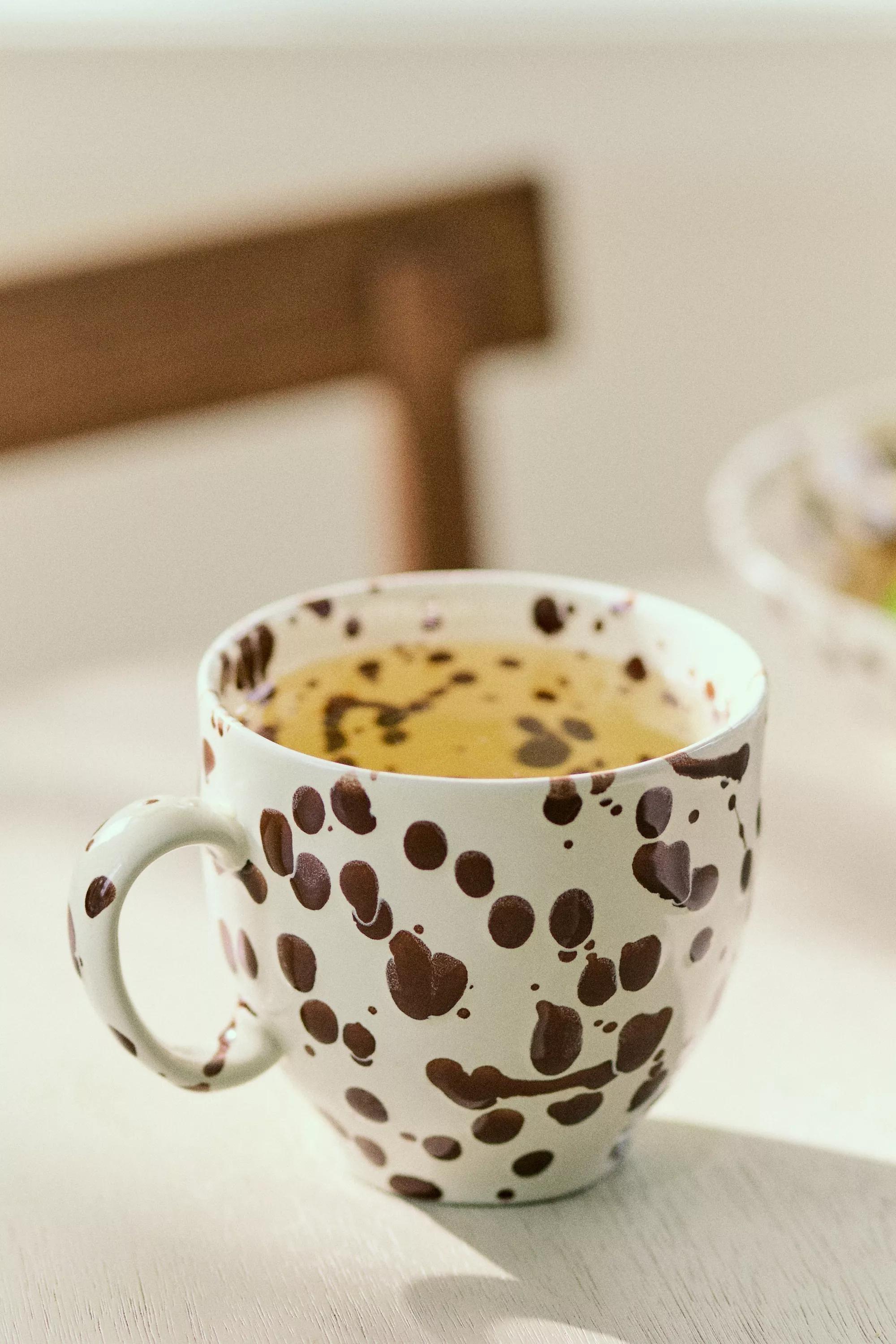 Splatter Portuguese Stoneware Mug, Brown, A501_0020, large image number 0