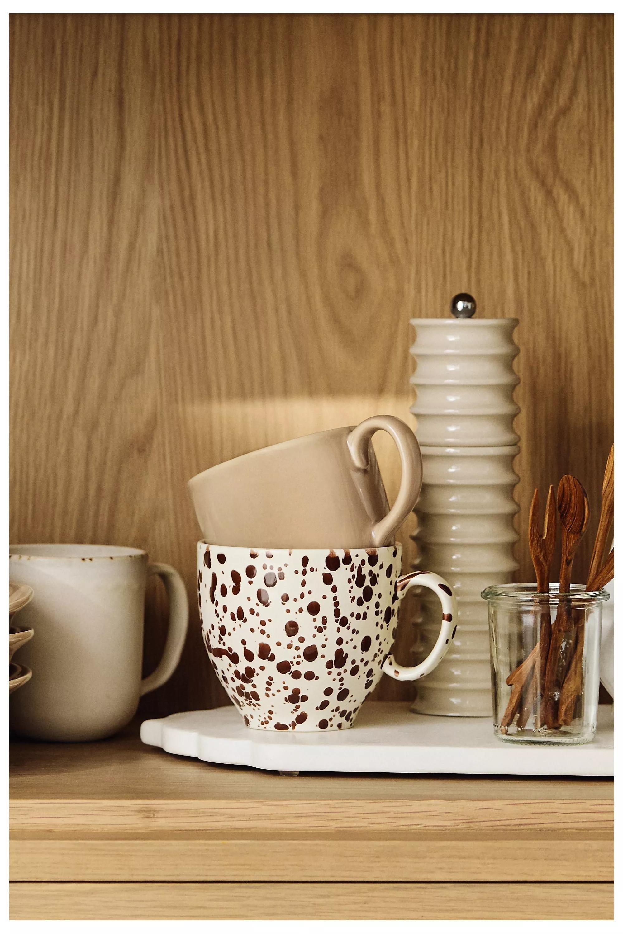 Splatter Portuguese Stoneware Mug, Brown, A501_0020, large image number 5