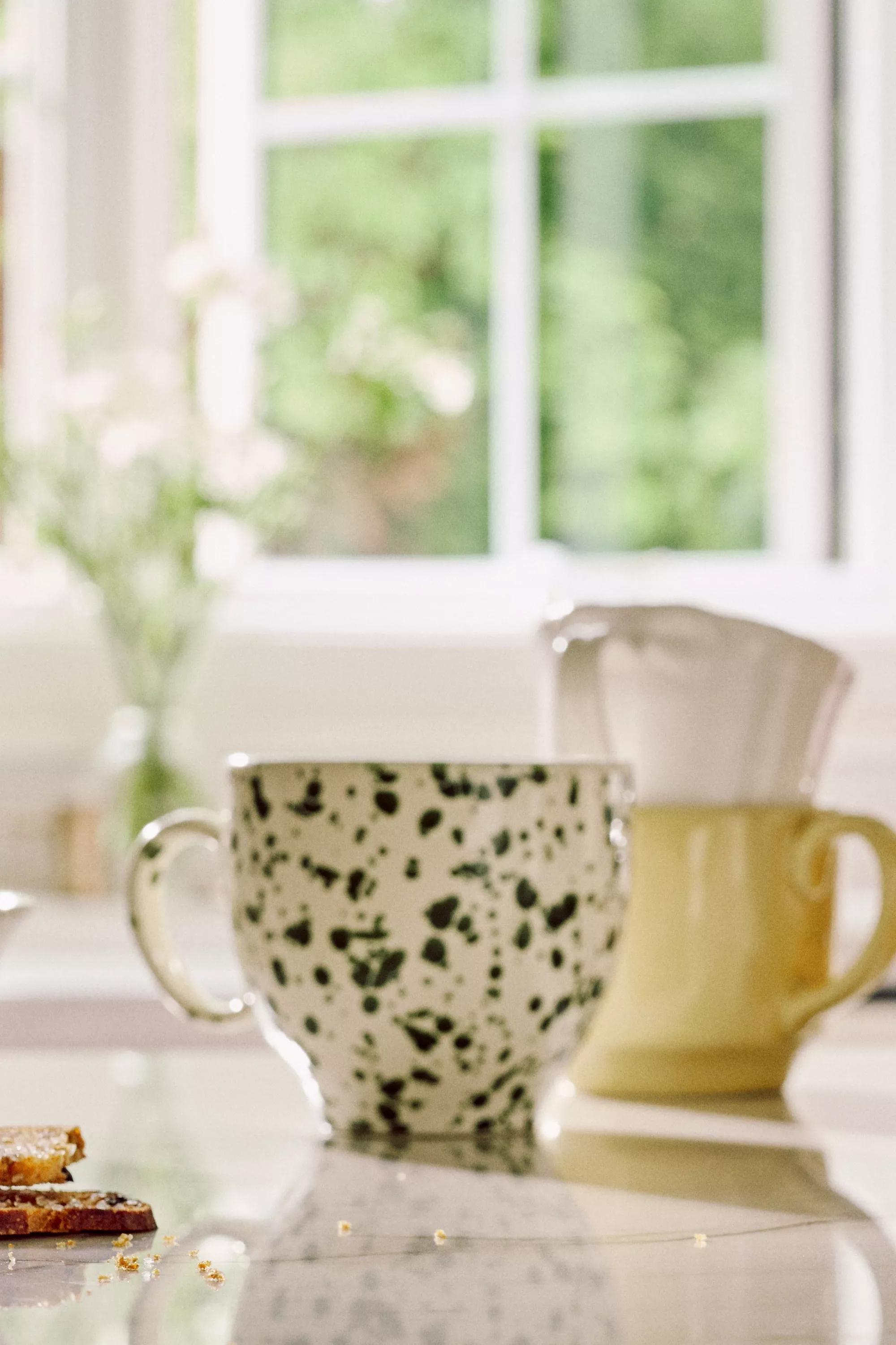 Splatter Portuguese Stoneware Mug, Green, A501_0030, large image number 4