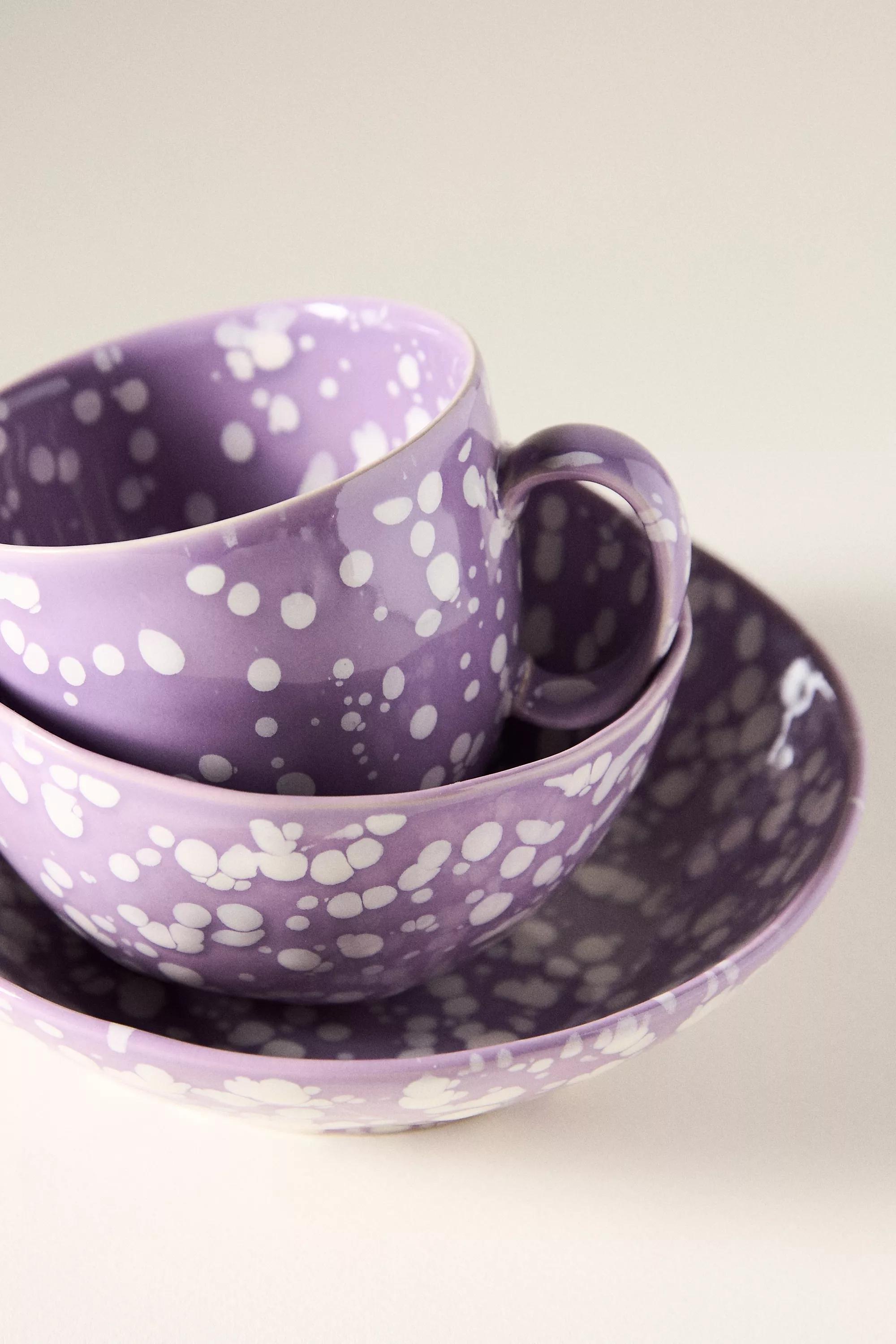 Splatter Portuguese Stoneware Mug, Purple, A501_0055, large image number 2
