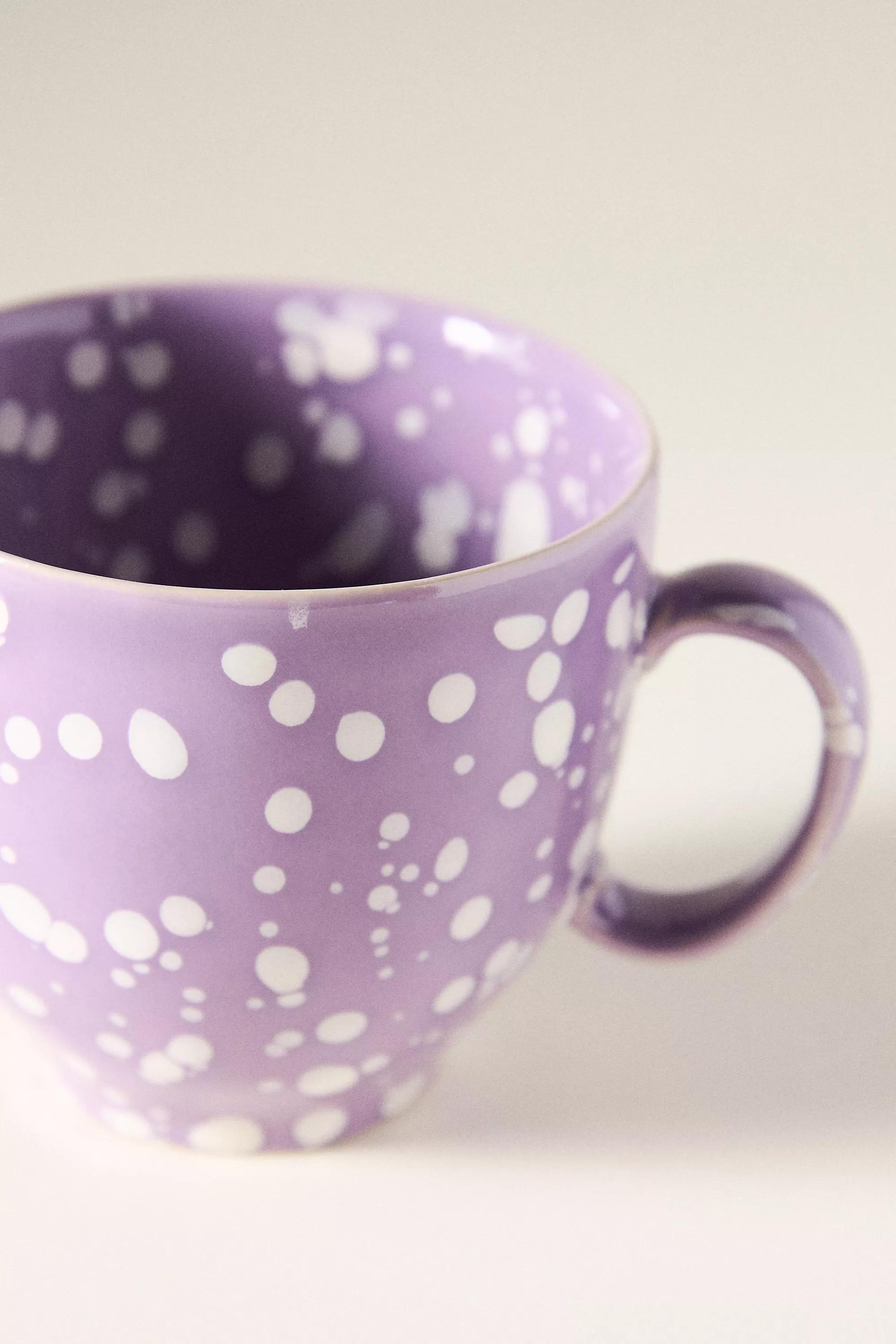 Splatter Portuguese Stoneware Mug, Purple, A501_0055, large image number 3