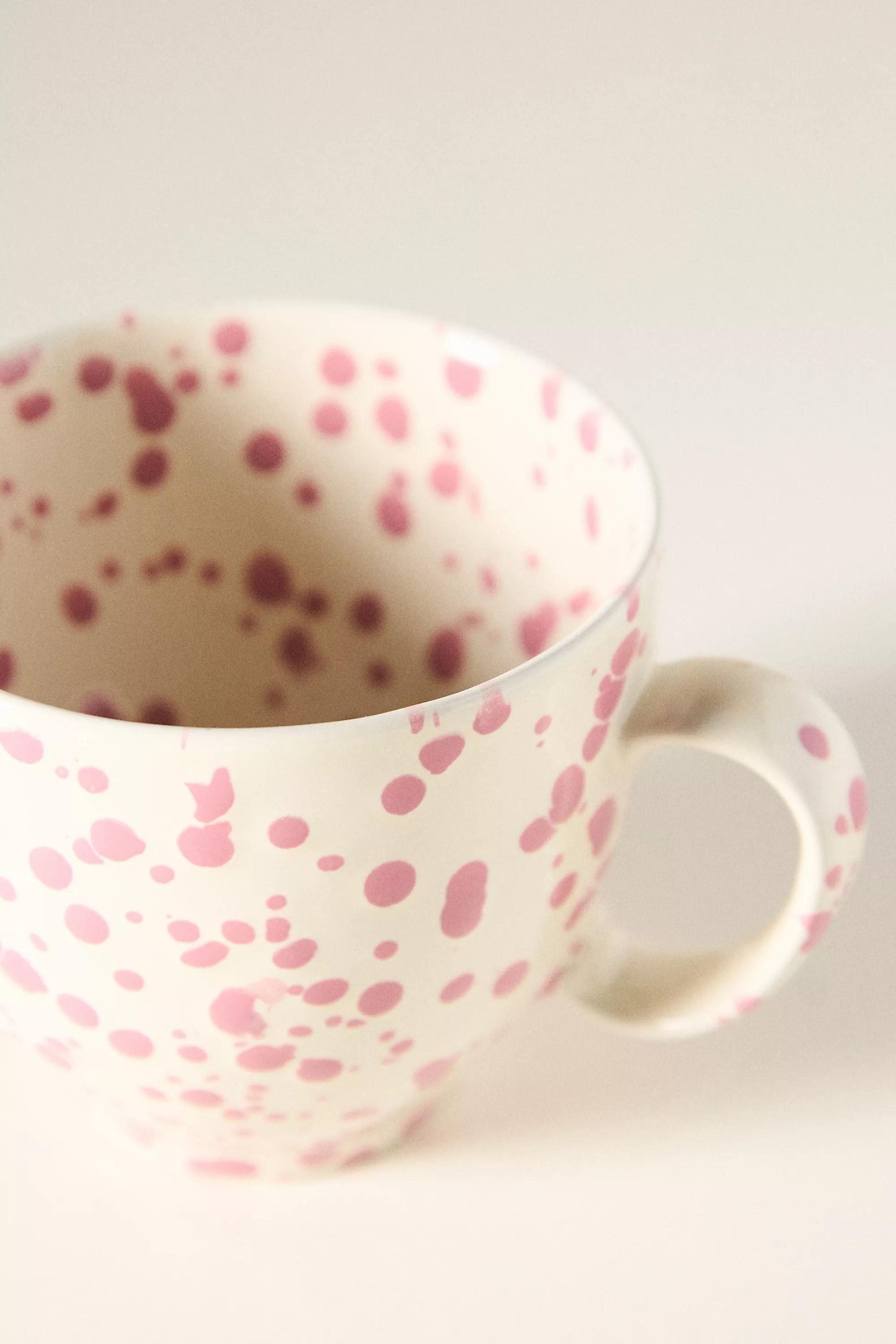 Splatter Portuguese Stoneware Mug, Pink, A501_0066, large image number 3