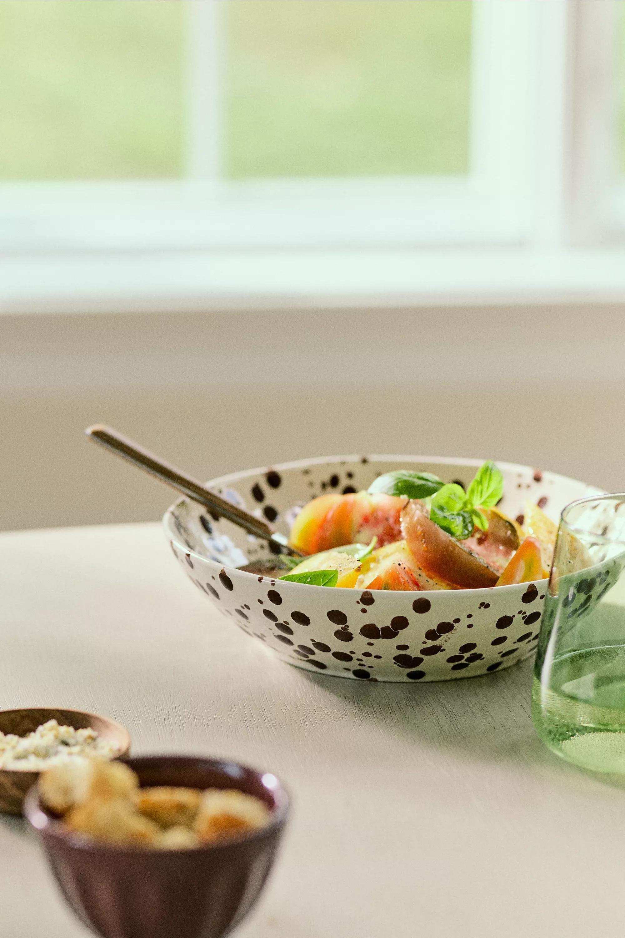 Splatter Portuguese Stoneware Pasta Bowl, Brown, A501_0020, medium