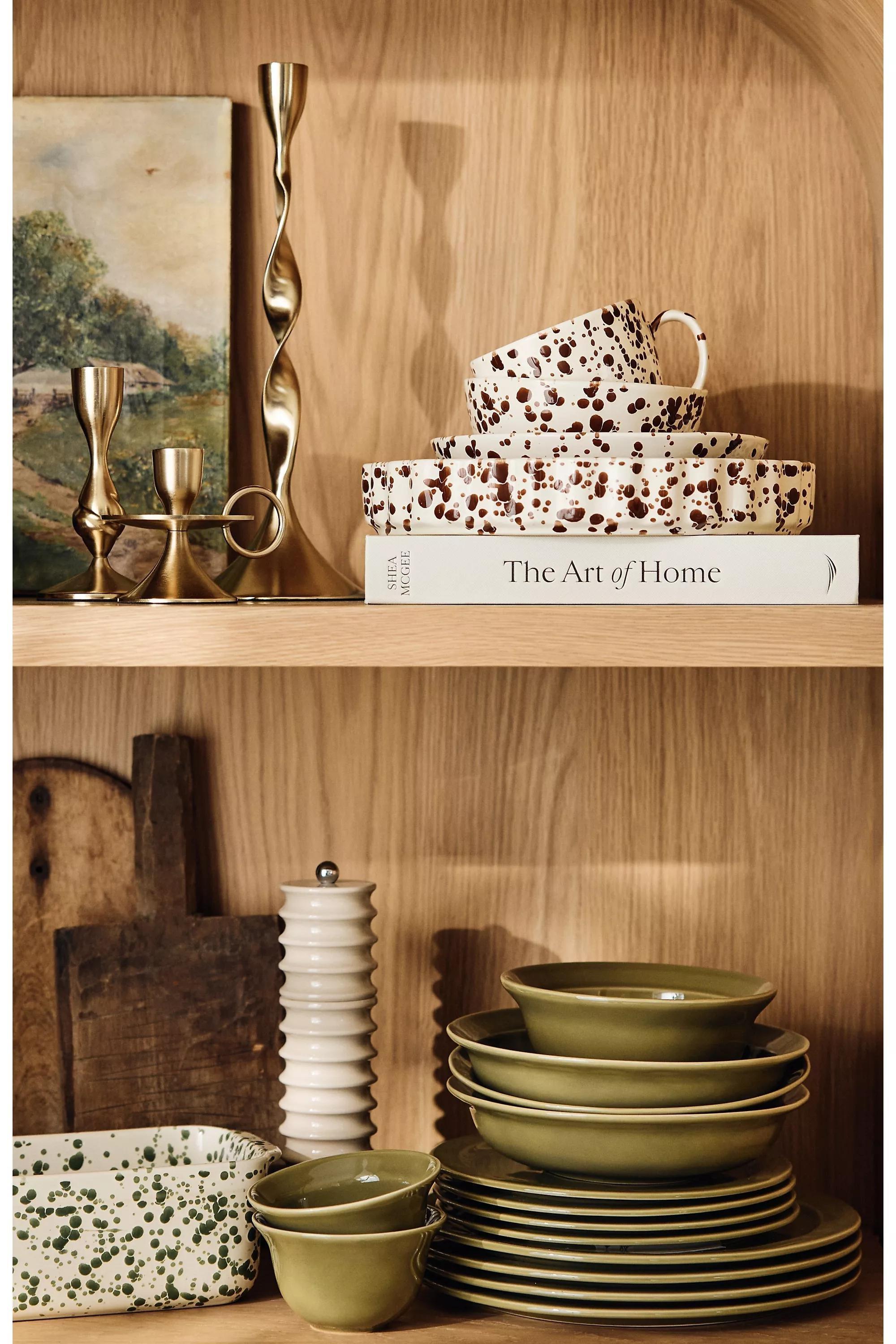 Splatter Portuguese Stoneware Pasta Bowl, Brown, A501_0020, large image number 4
