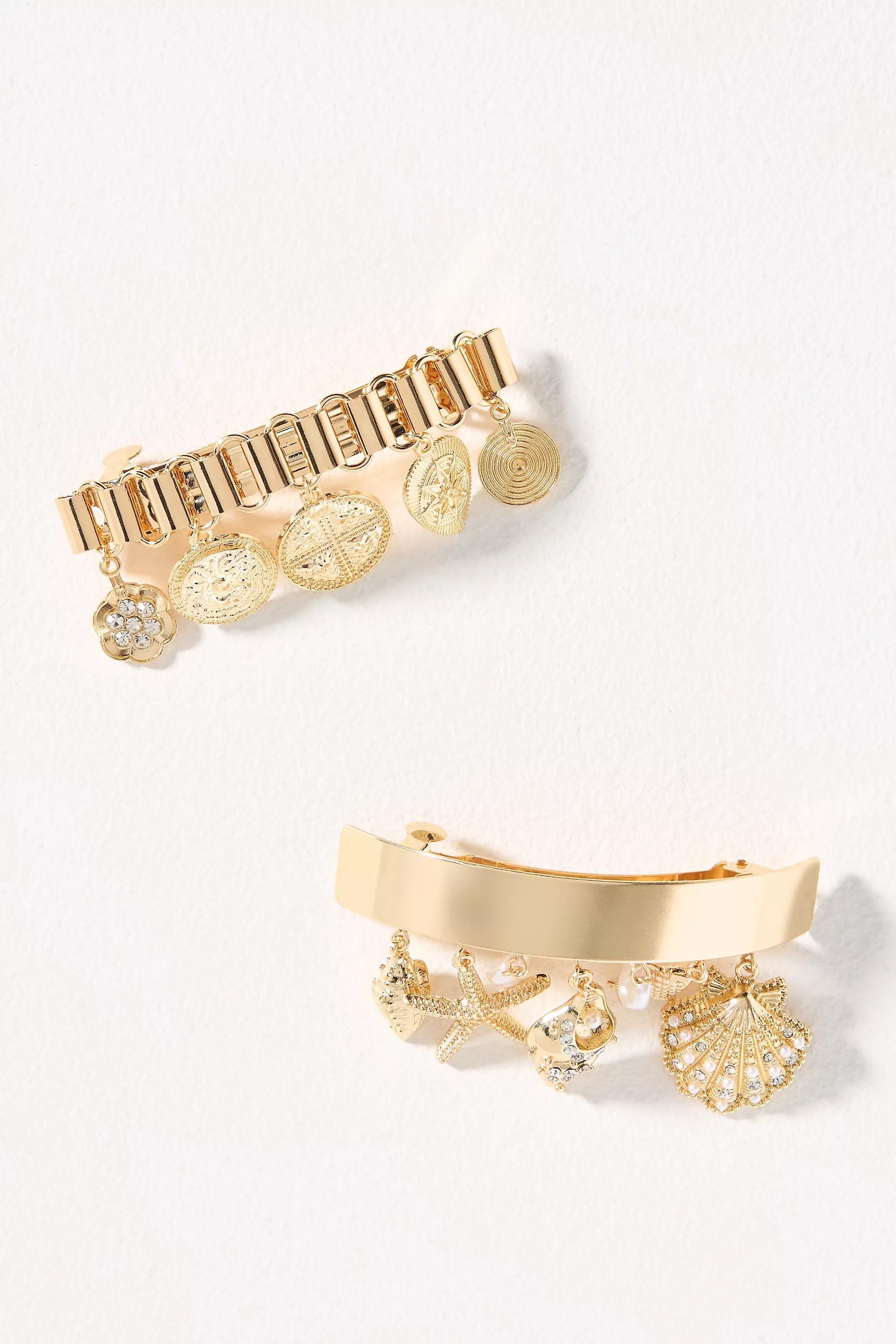 Anthropologie Set Of 2 Hair Accessory, Yellow, A501_0072, large image number 0