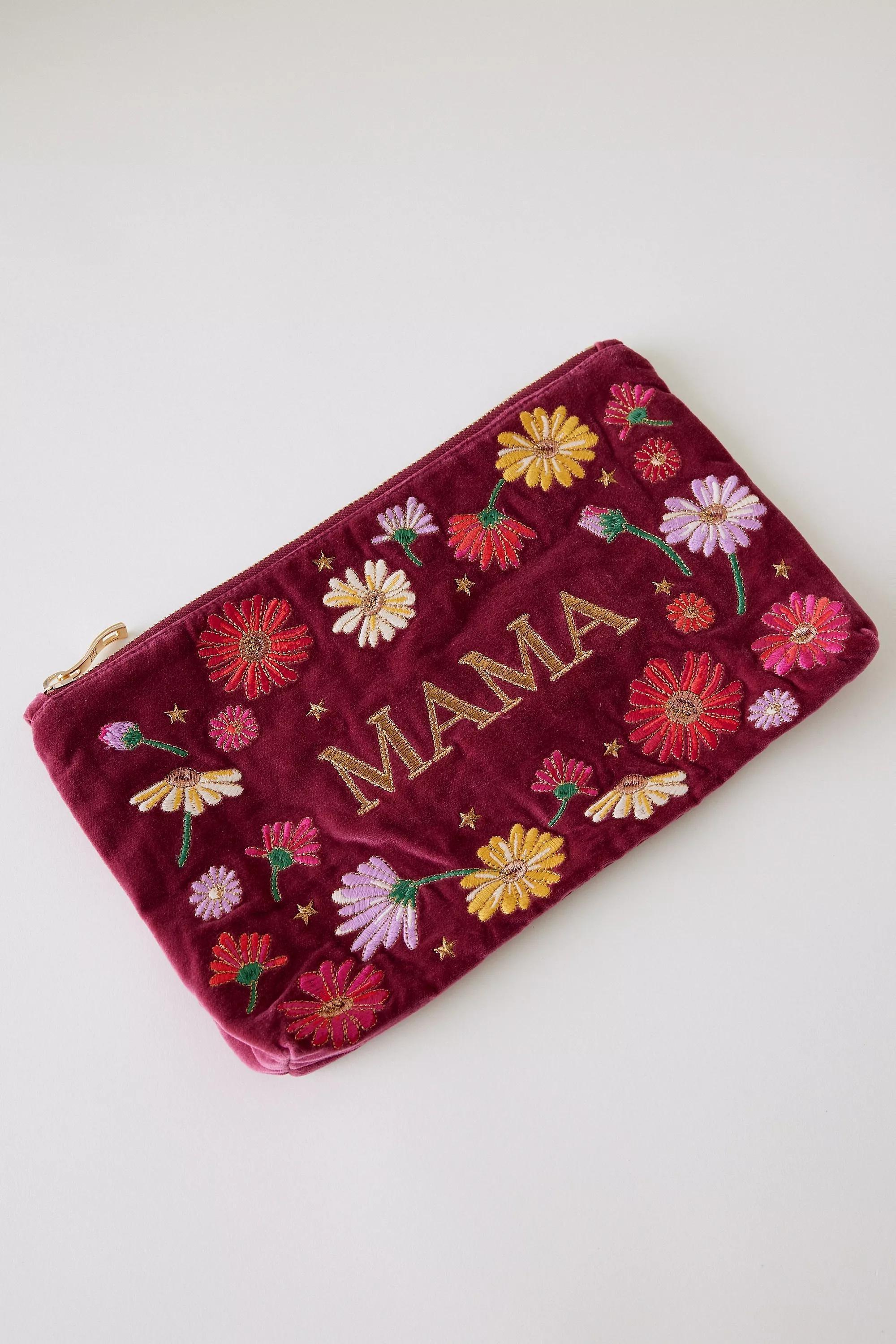 Elizabeth Scarlett Floral Mama Velvet Everyday Purse, Multicolour, A501_0000, large image number 1