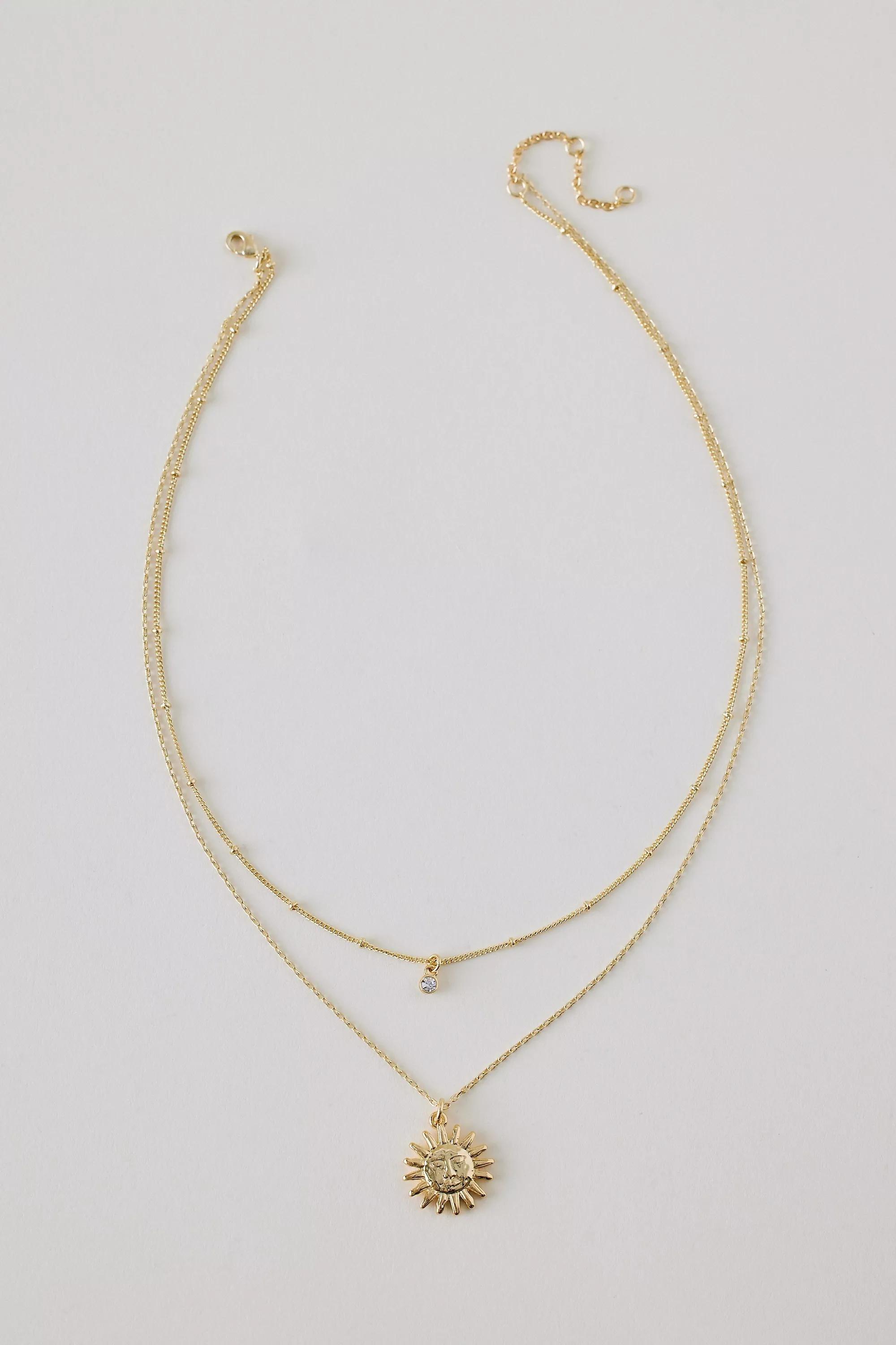 Anthropologie Multi-Chain Necklace, Gold, A501_0070, large image number 0
