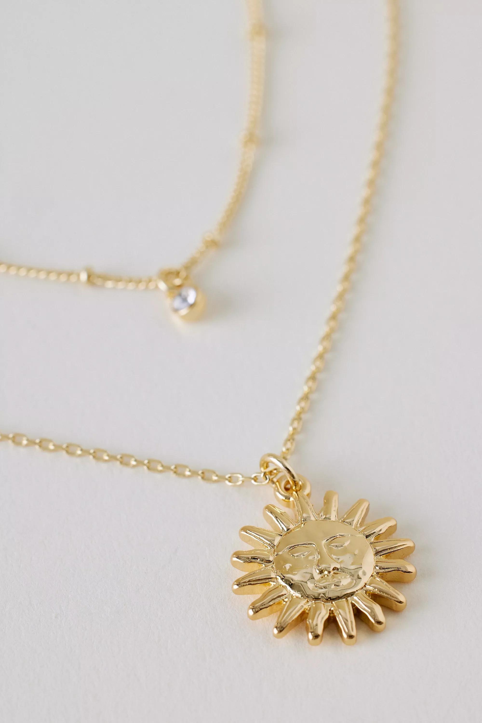 Anthropologie Multi-Chain Necklace, Gold, A501_0070, large image number 1