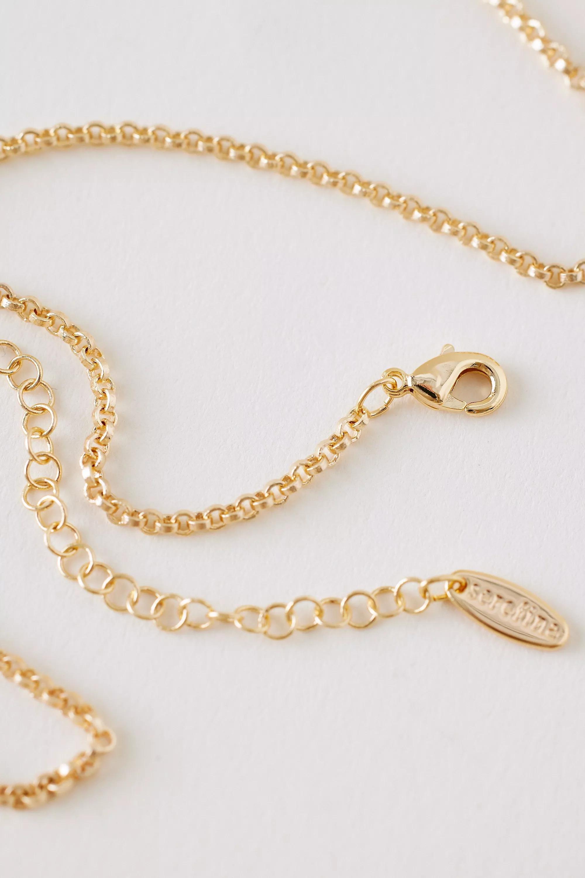 14K Gold-Plated Apple Pendant Necklace, Gold, A501_0070, large image number 2