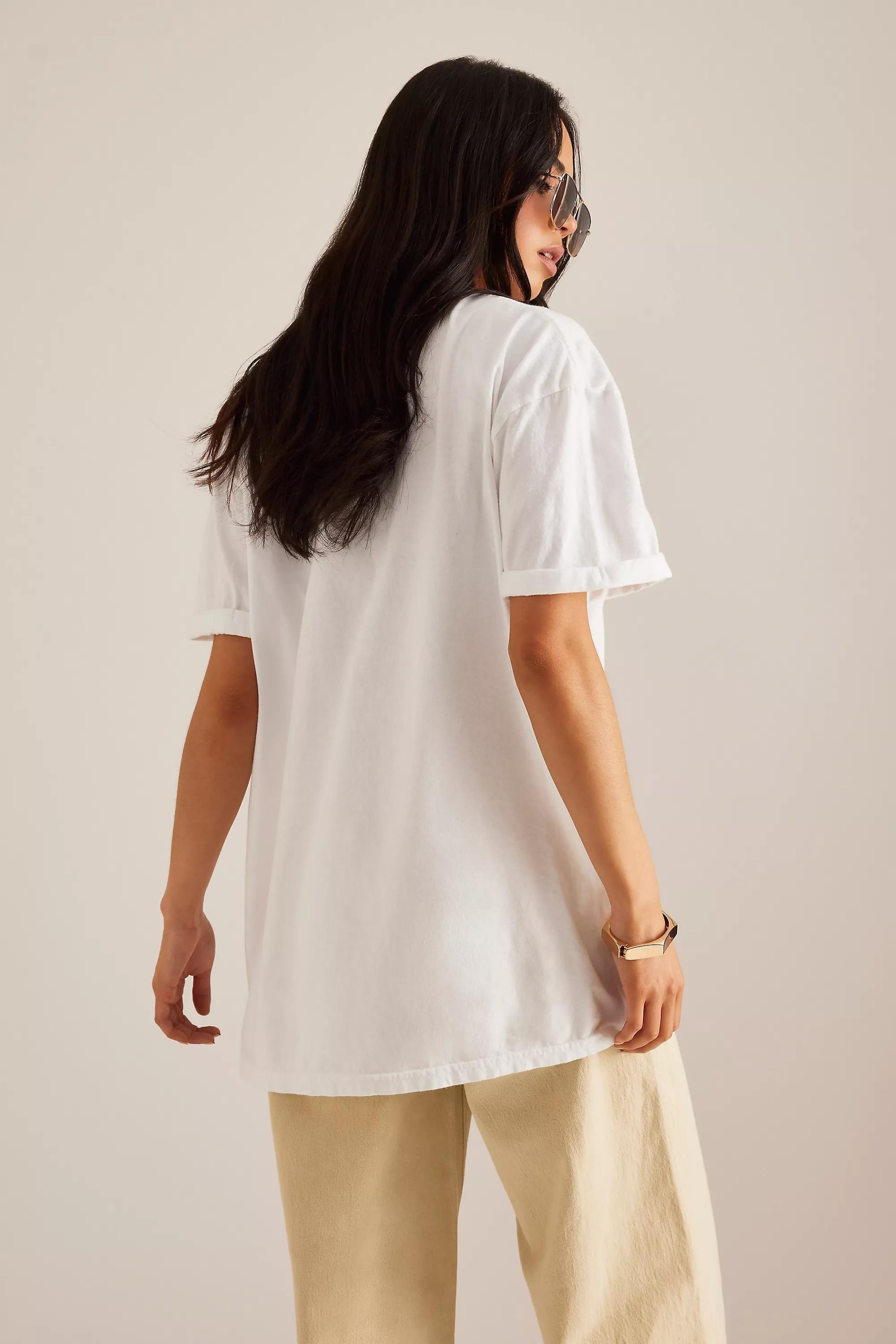 Anthropologie Checked Casual Retro T-Shirt, White, , large image number 3