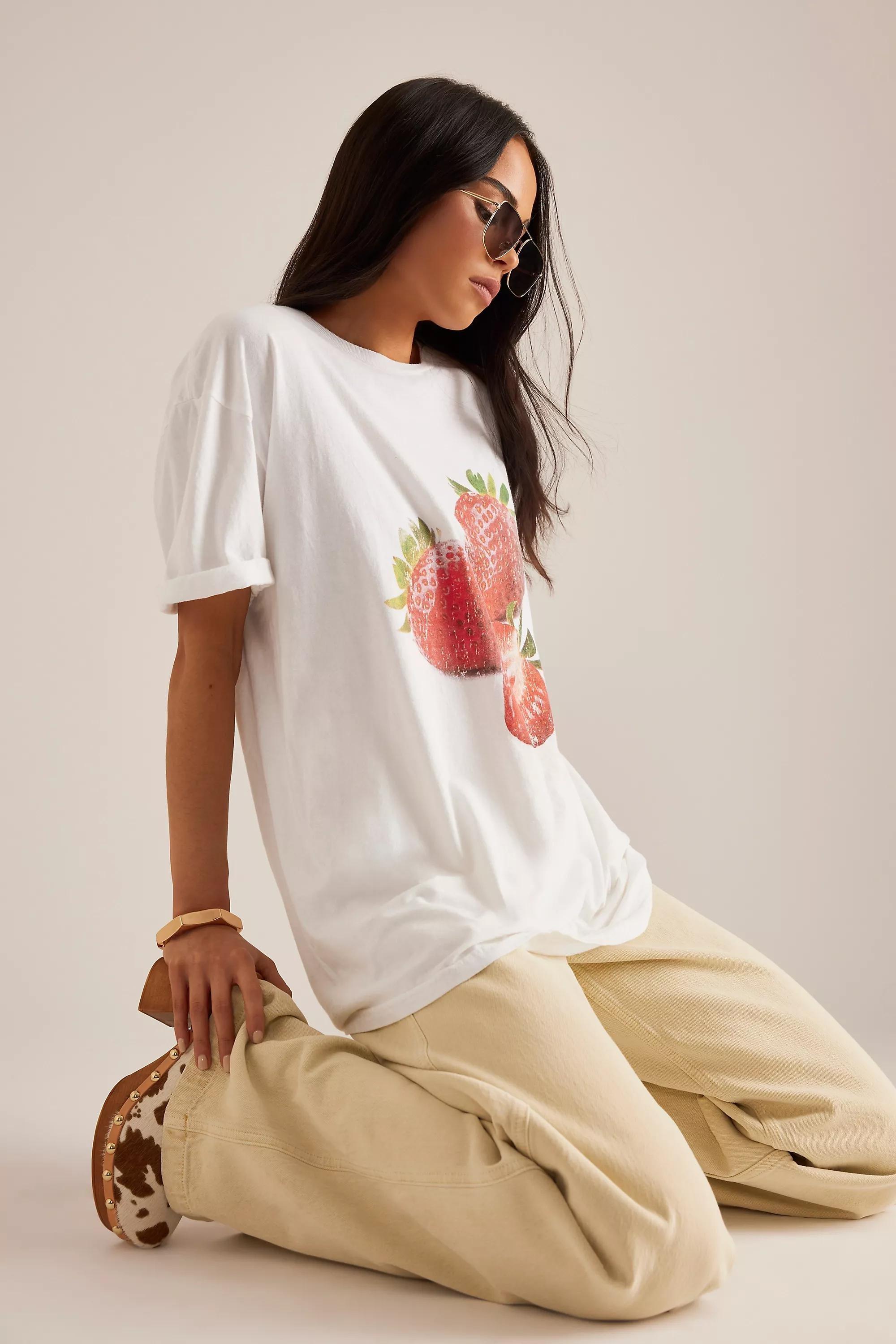 Anthropologie Checked Casual Retro T-Shirt, White, , large image number 6
