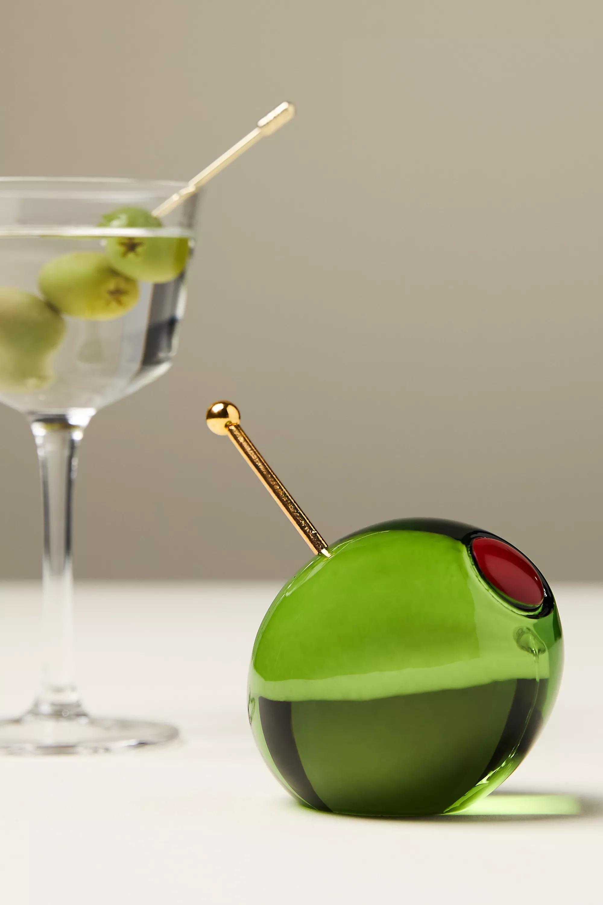 Glass Cocktail Object, Green, A501_0230, large image number 0