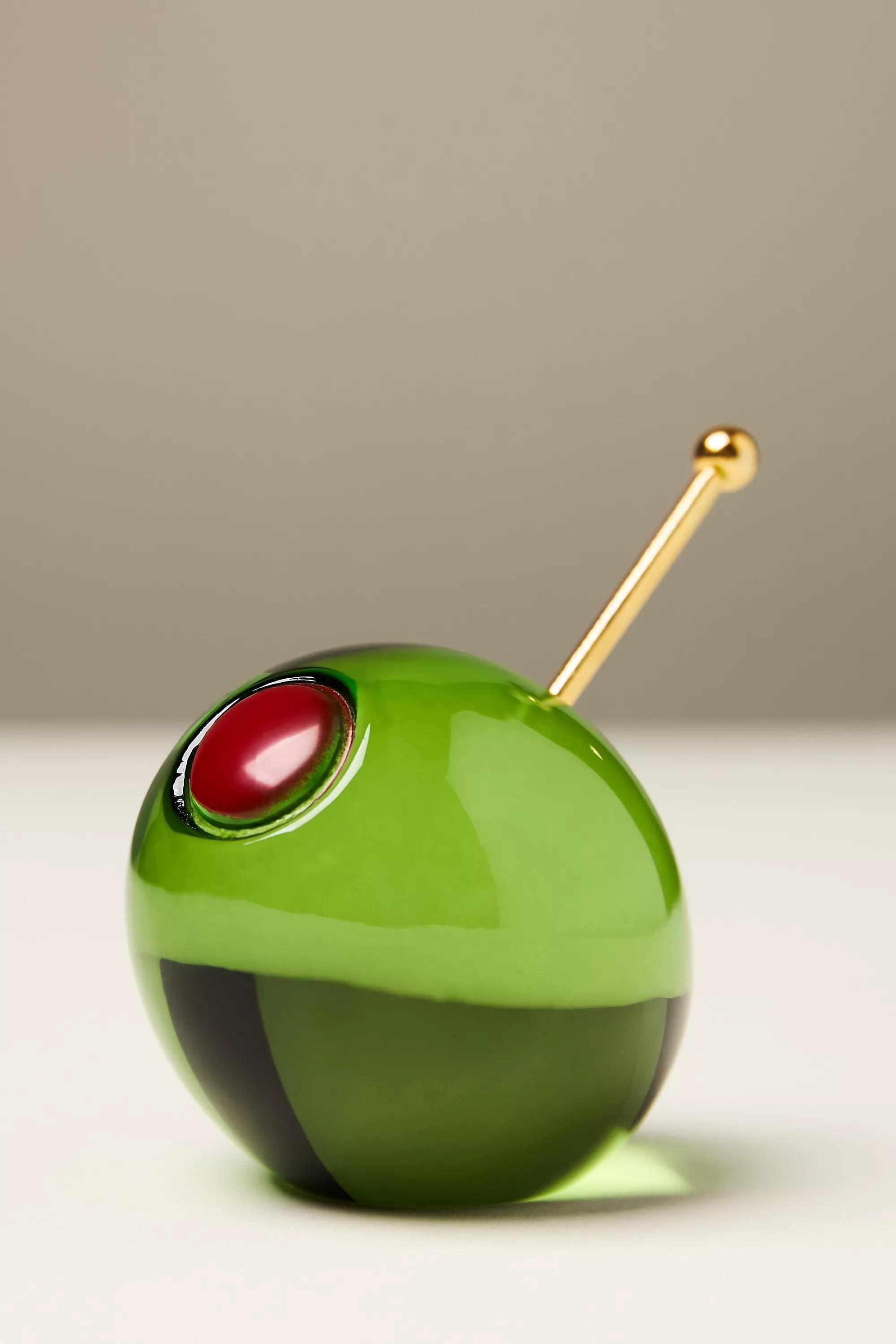 Glass Cocktail Object, Green, A501_0230, large image number 1