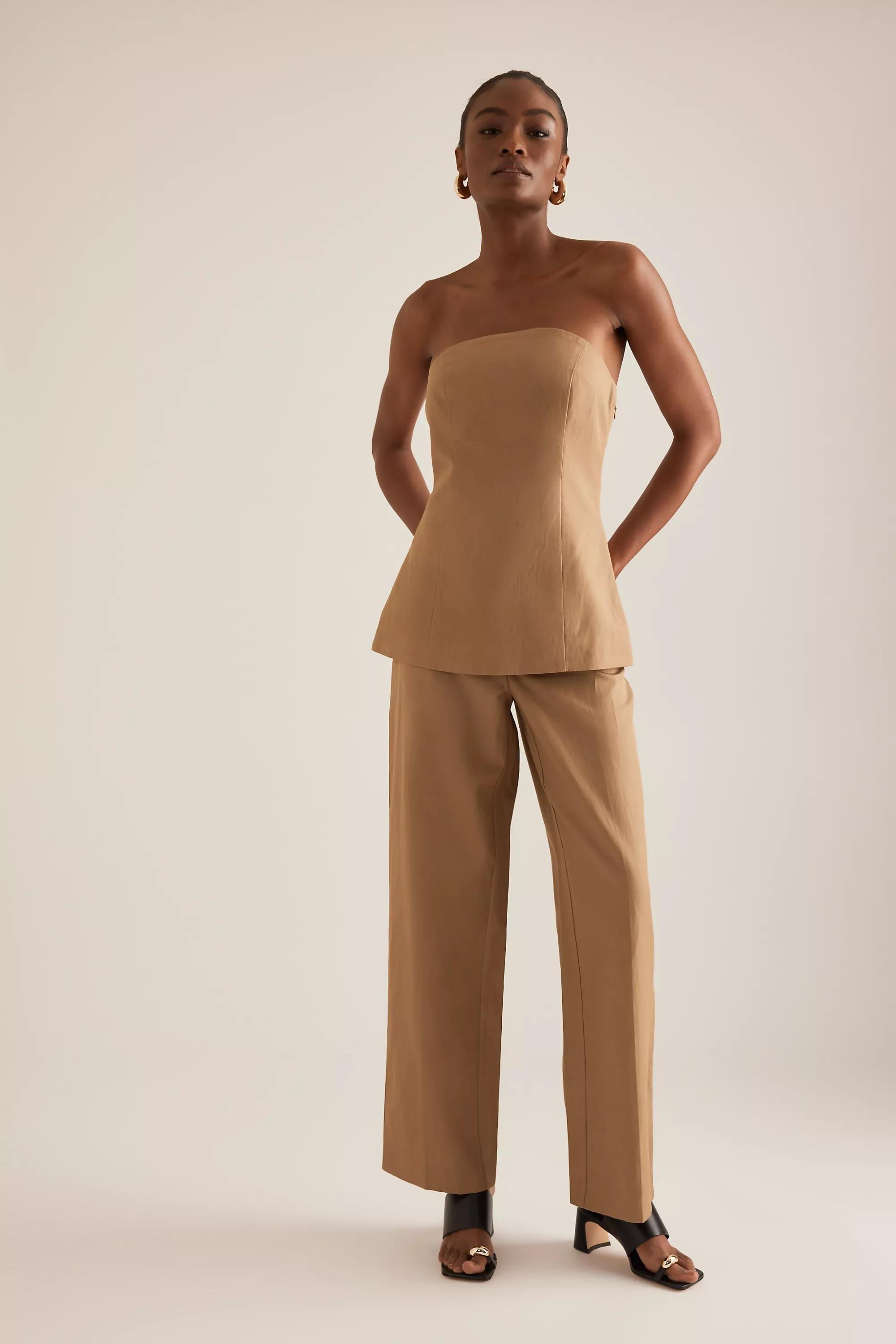 HONEY Selected Femme Bri Straight-Leg Trousers, , medium