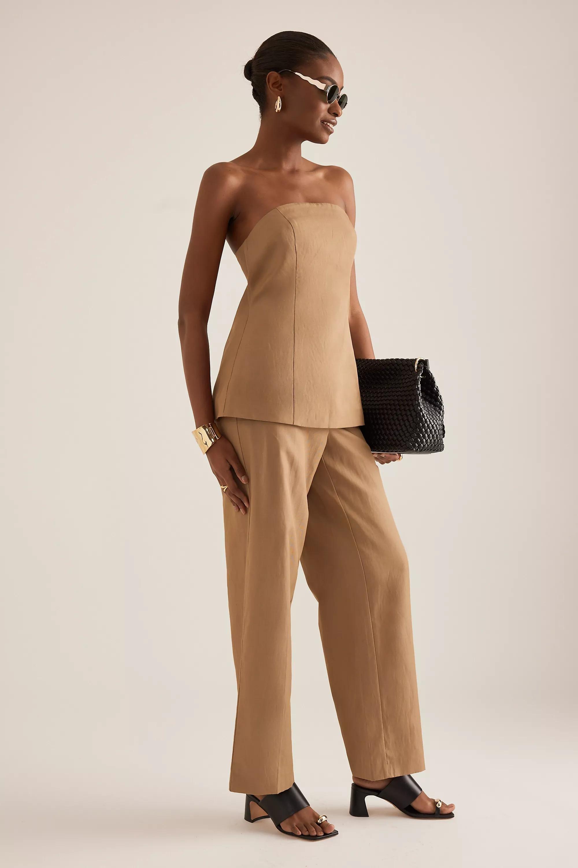 HONEY Selected Femme Bri Straight-Leg Trousers, A501_0025, large image number 2