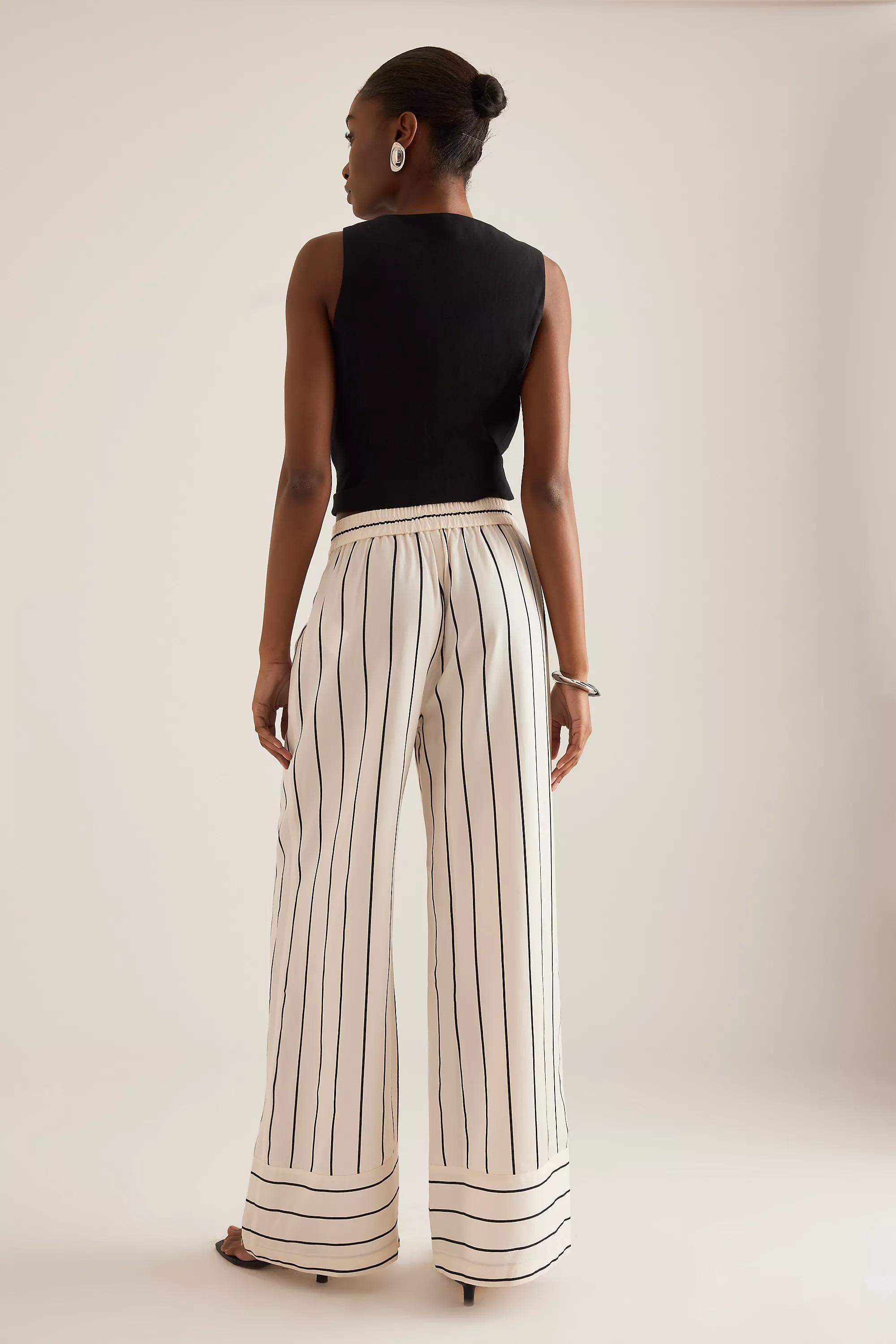 Anthropologie Pants Women Striped Casual Trousers, , large image number 1