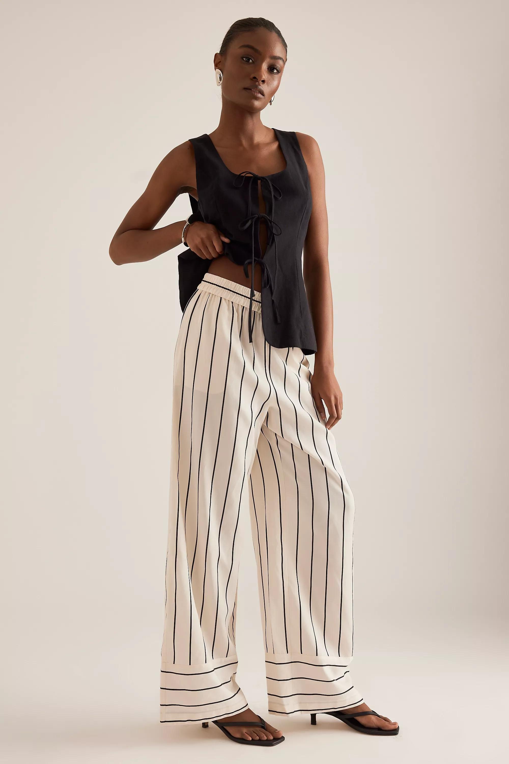 Anthropologie Pants Women Striped Casual Trousers, , large image number 4