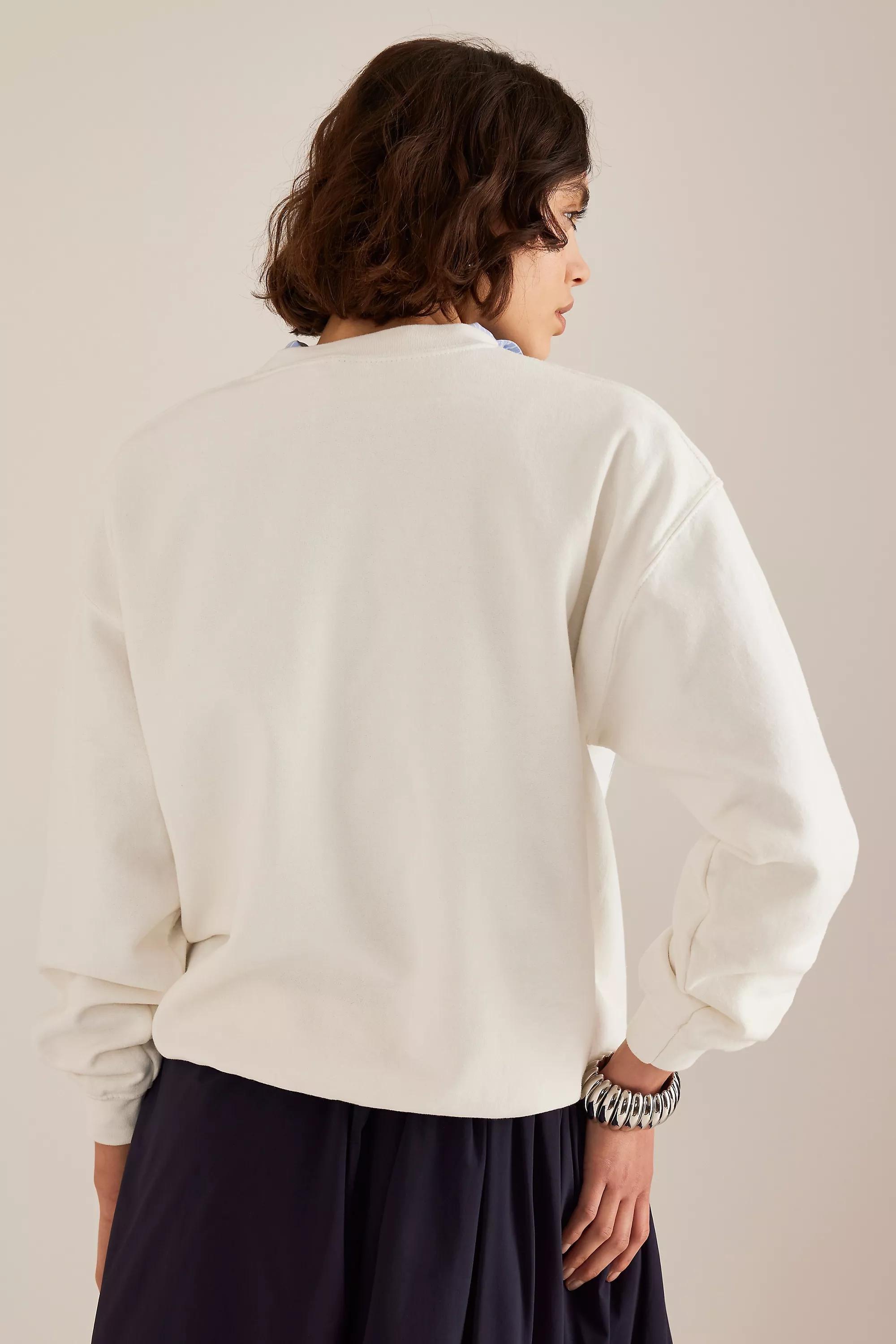 By Anthropologie Les Citrons Graphic Sweatshirt, Beige, , large image number 3