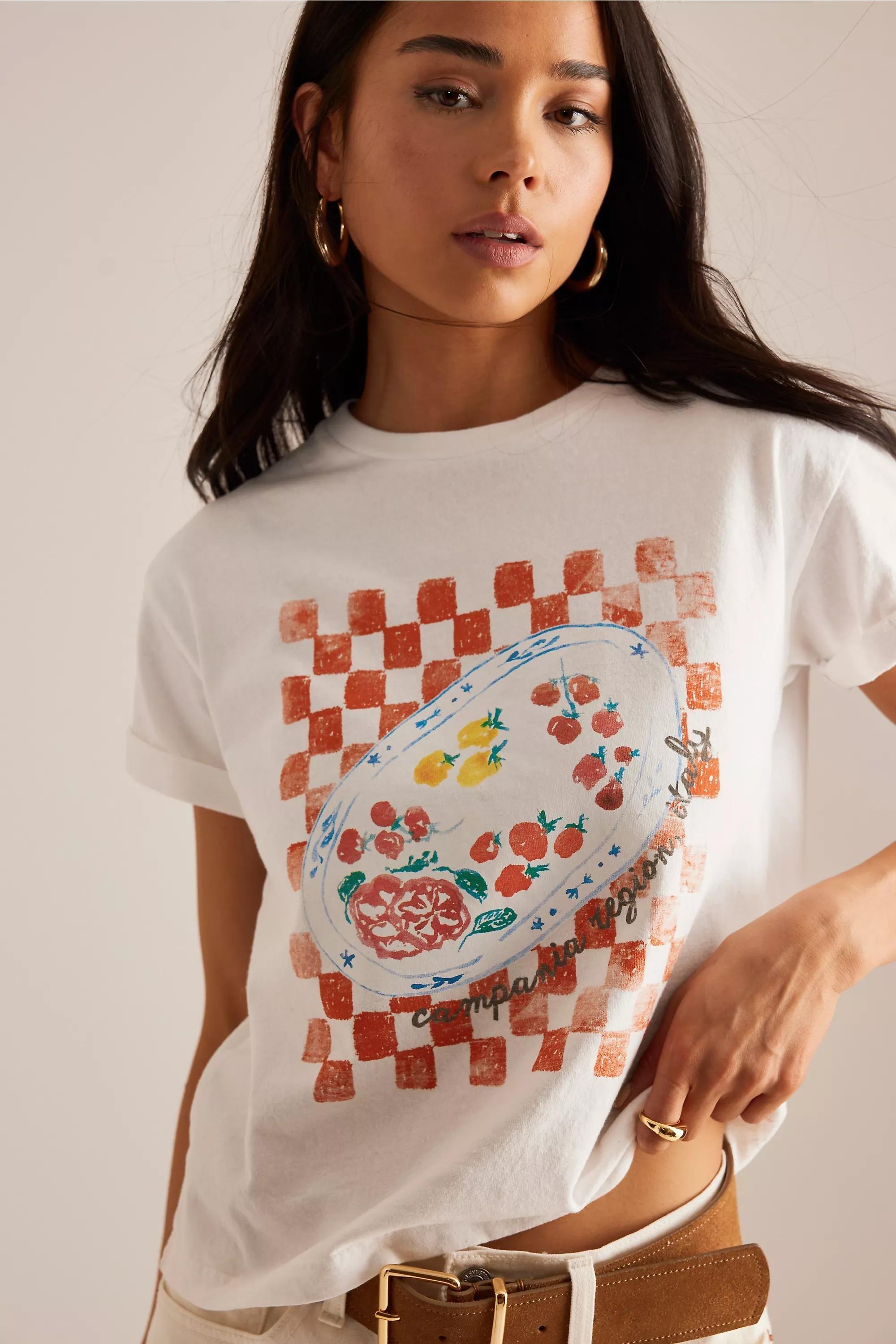 Maeve Campania Tomatoes T-Shirt, White, , large image number 0