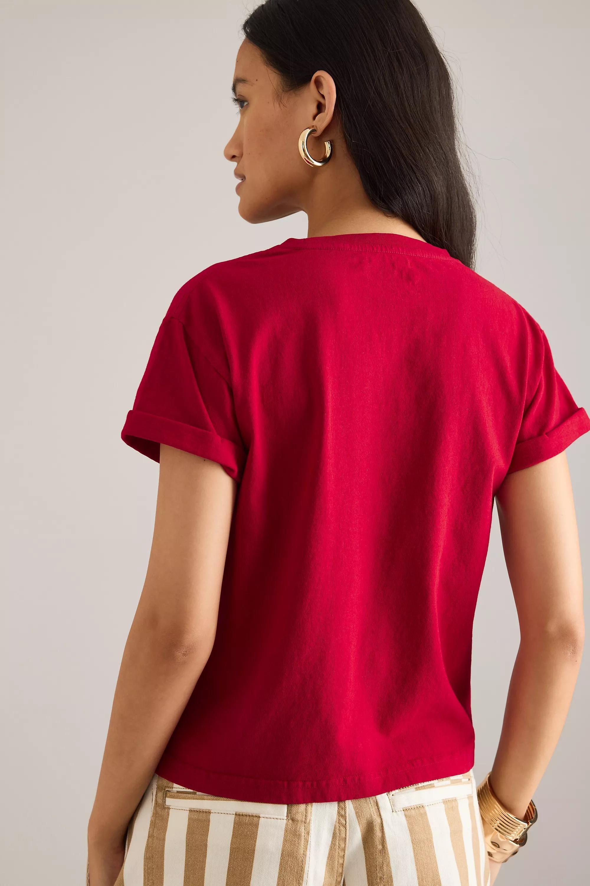 By Maeve Cafe Le Marais T-Shirt, Red, A501_0060, large image number 1