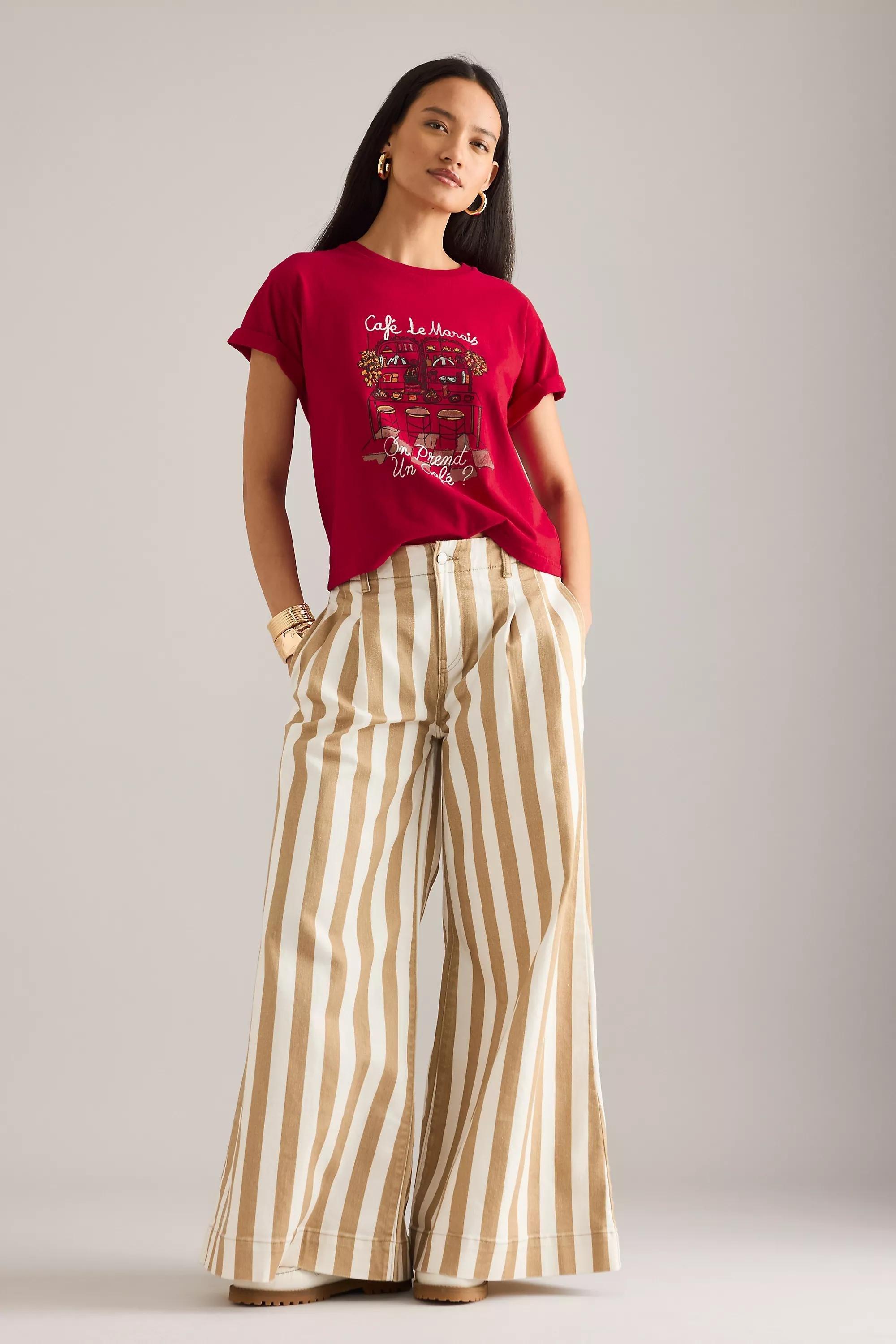 By Maeve Cafe Le Marais T-Shirt, Red, A501_0060, large image number 2