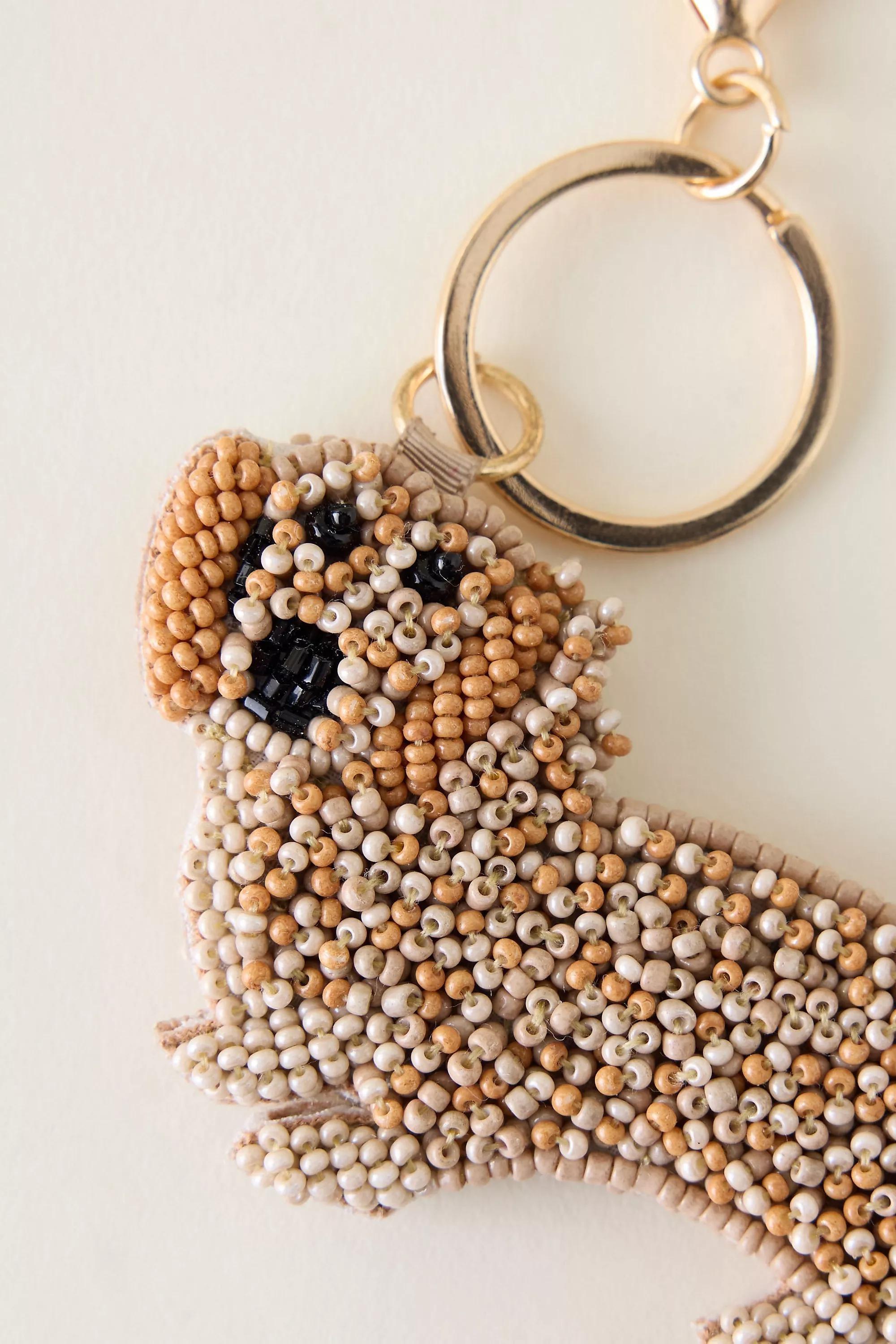 Beaded Dog Bag Charm, White, A501_0014, large image number 3