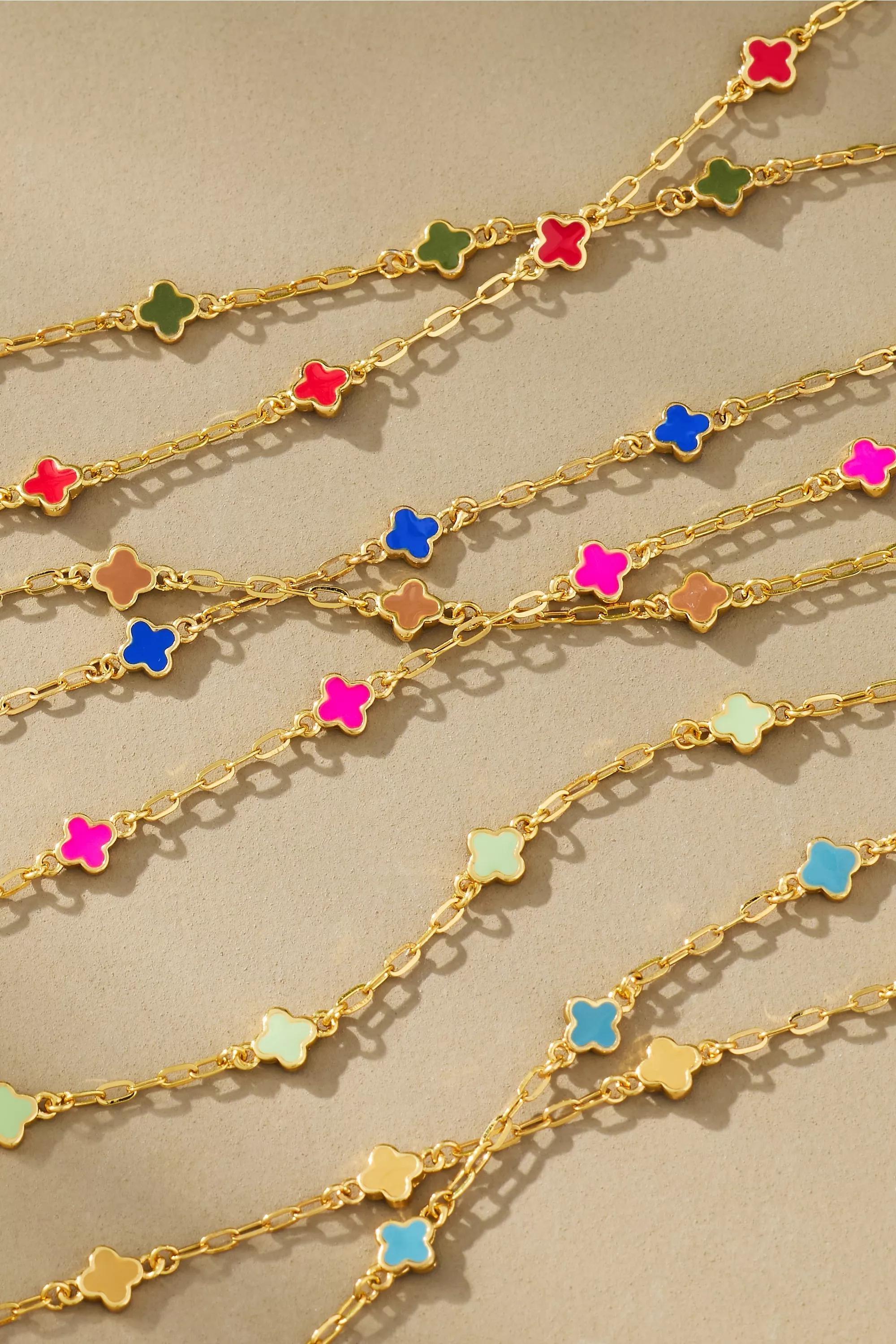 Clover Chain Wrap Bracelet, Green, A501_0098, large image number 3