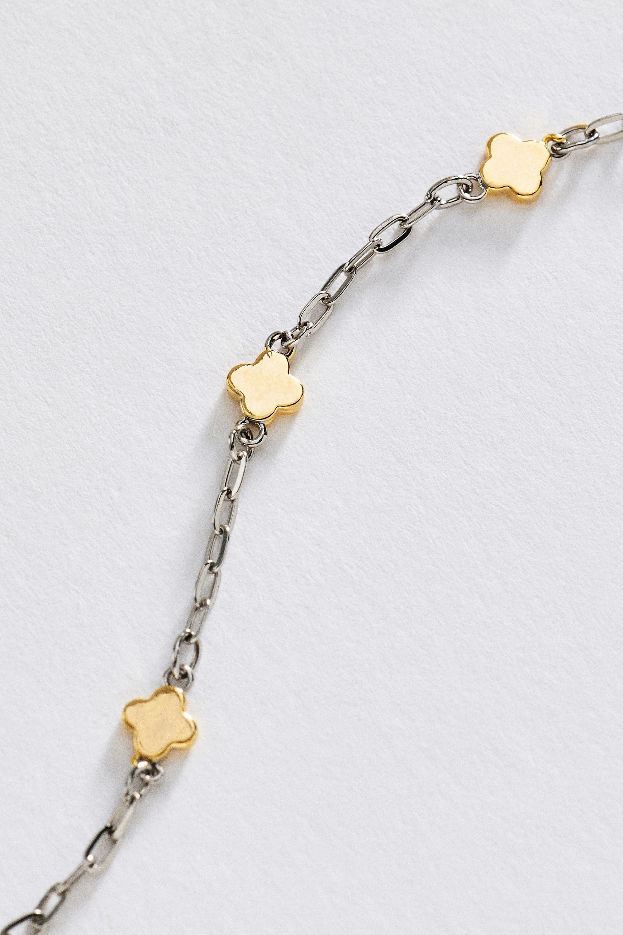Clover Chain Wrap Bracelet, Gold, Gold, large image number 1