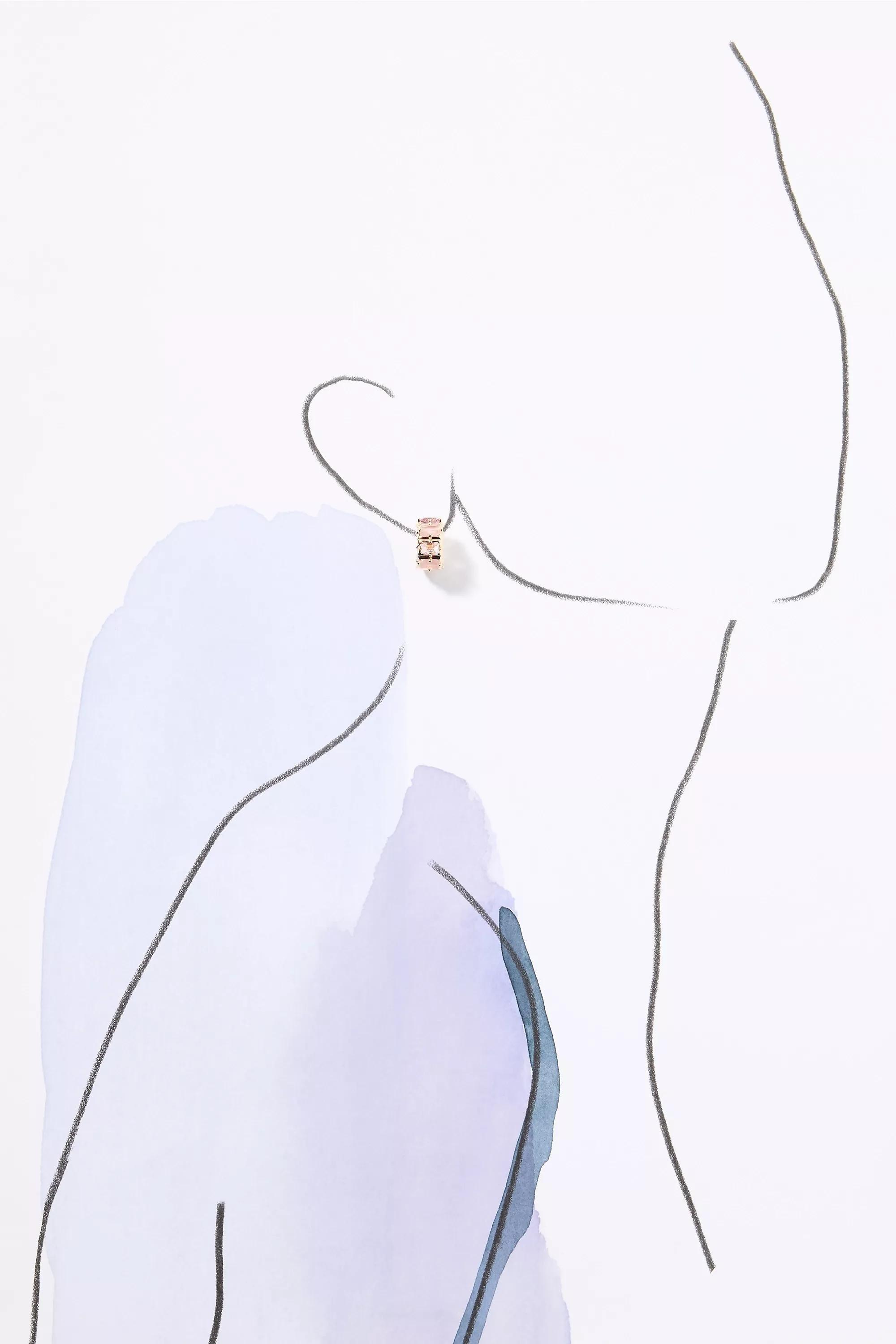 Anthropologie Hoop Earrings, Crystal, A501_0053, large image number 2