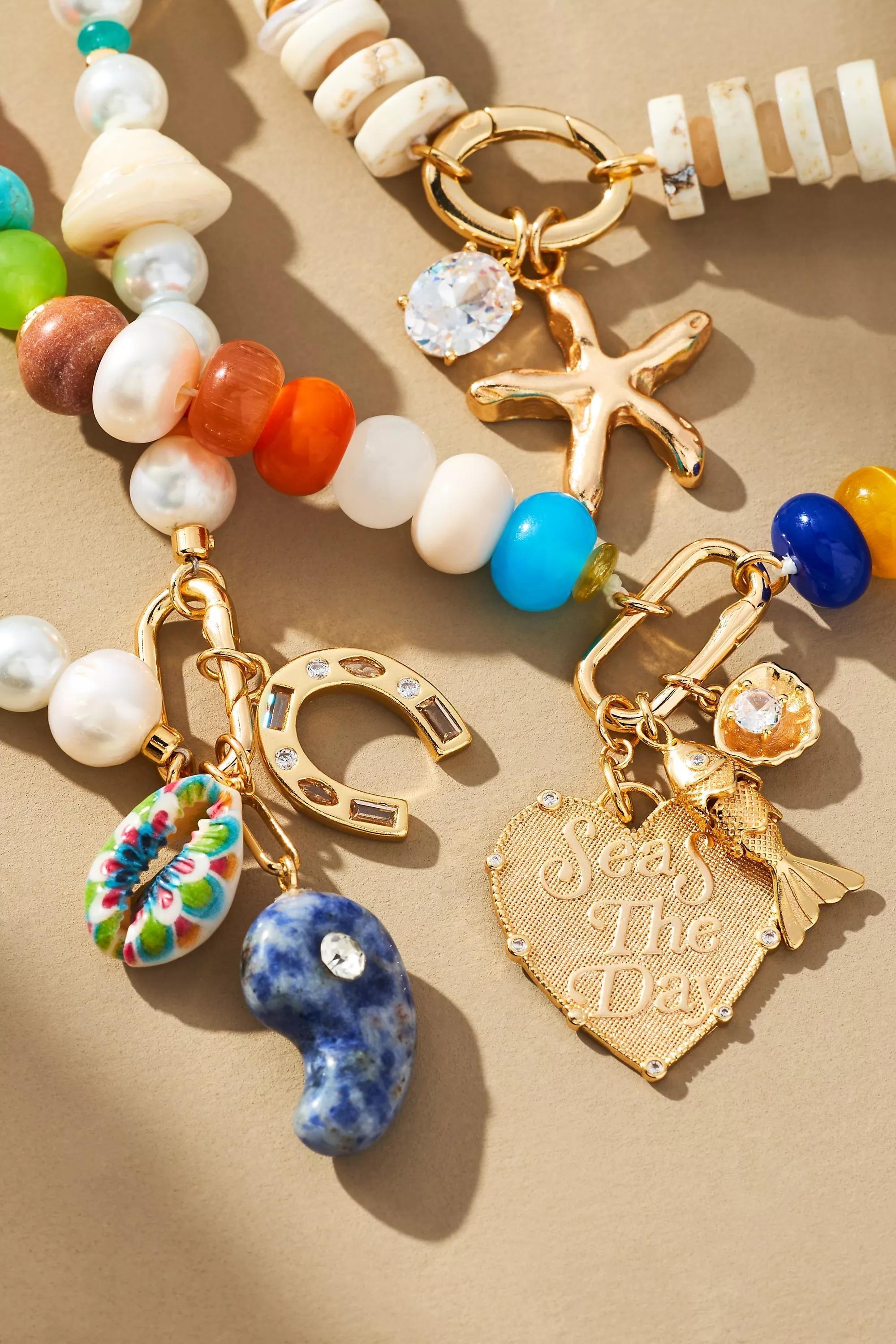 Beaded Cluster Charm Necklace, A501_0011, large image number 2
