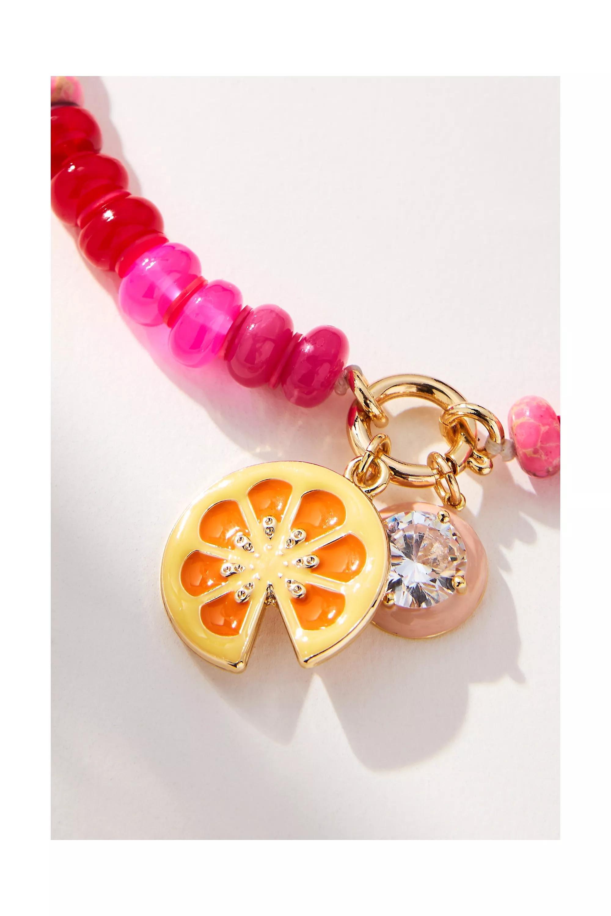 Beaded Charm Cluster Necklace, Multicolour, A501_0060, large image number 3