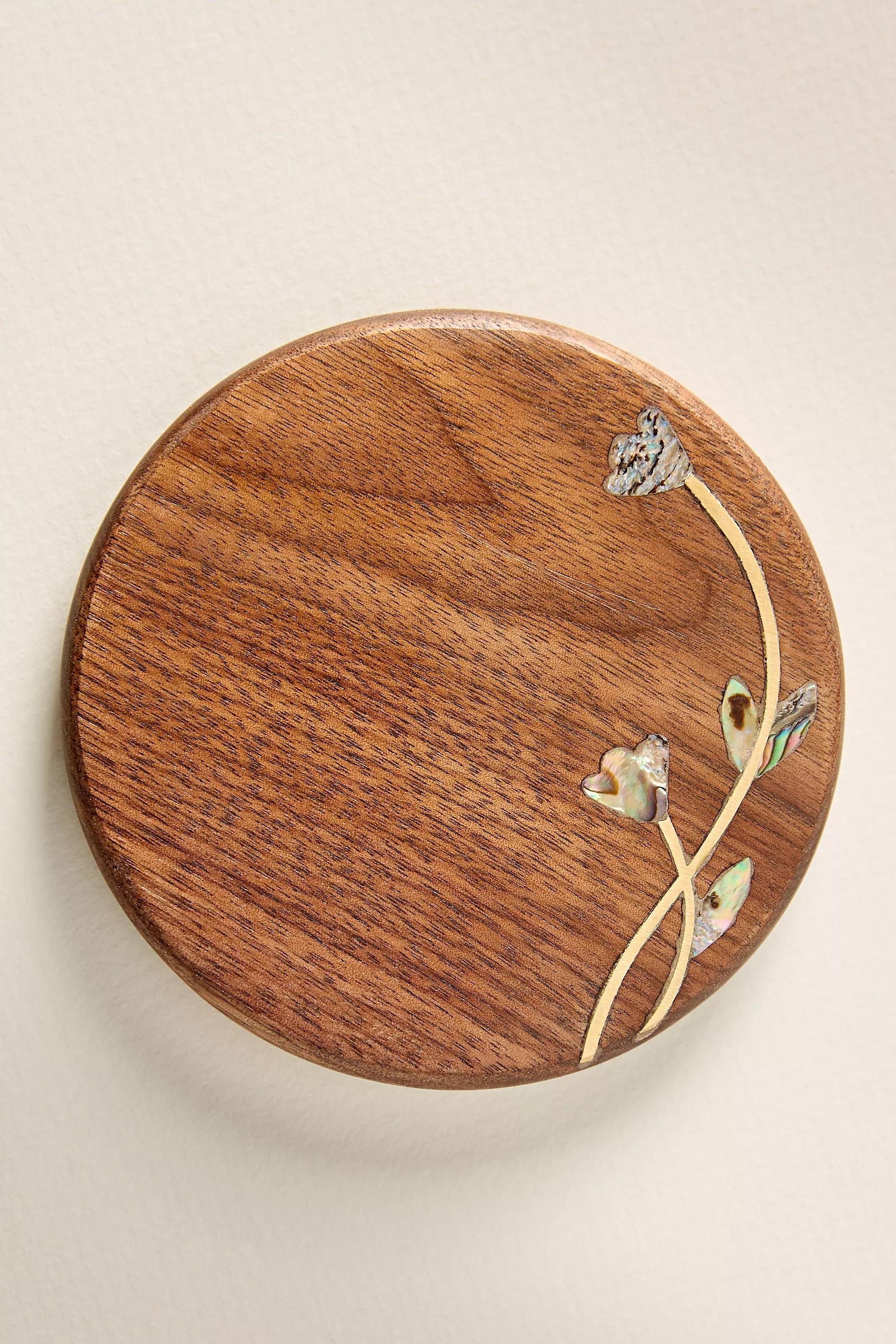 Addie Round Coaster, Brown, , medium