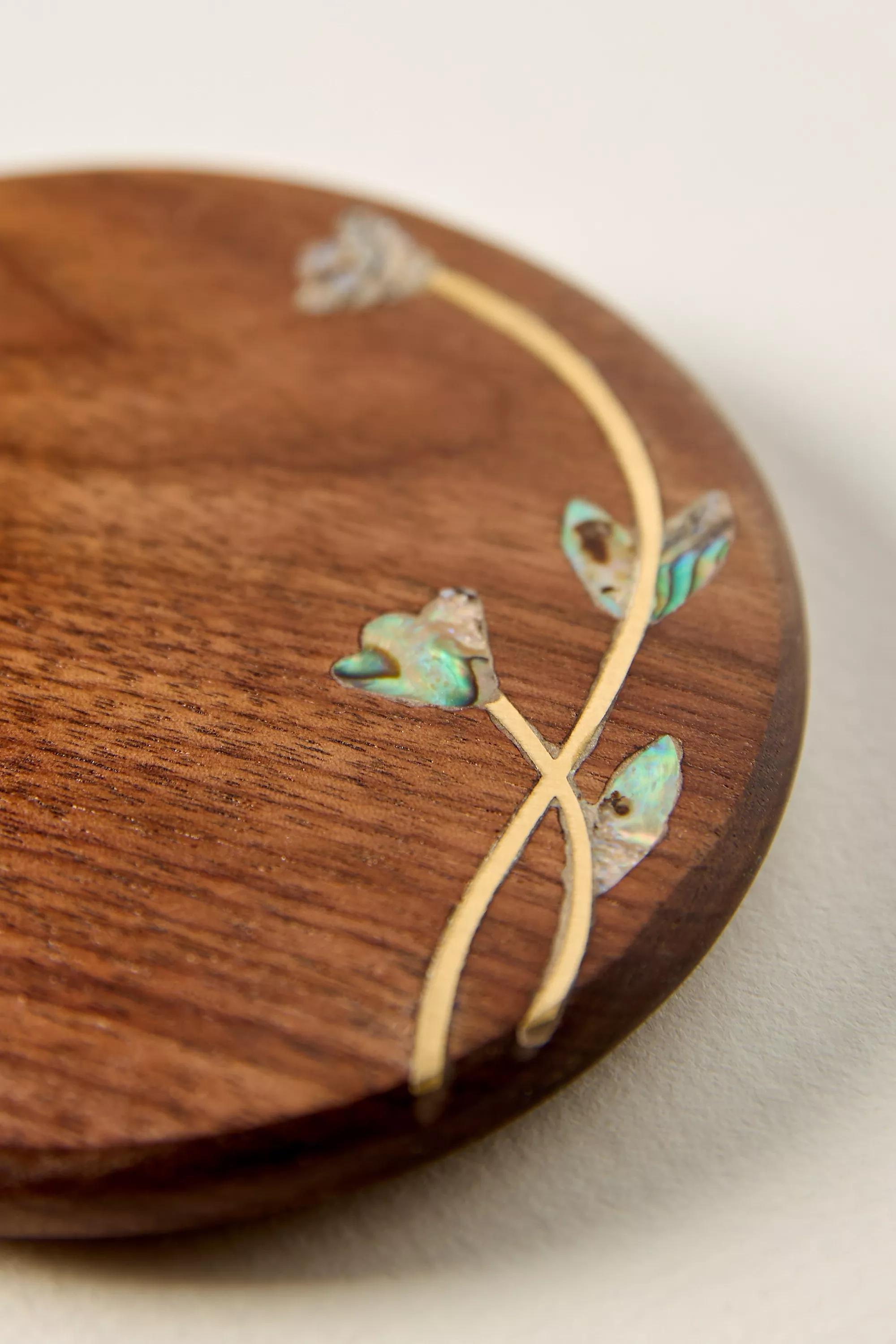 Addie Round Coaster, Brown, A501_0220, large image number 3