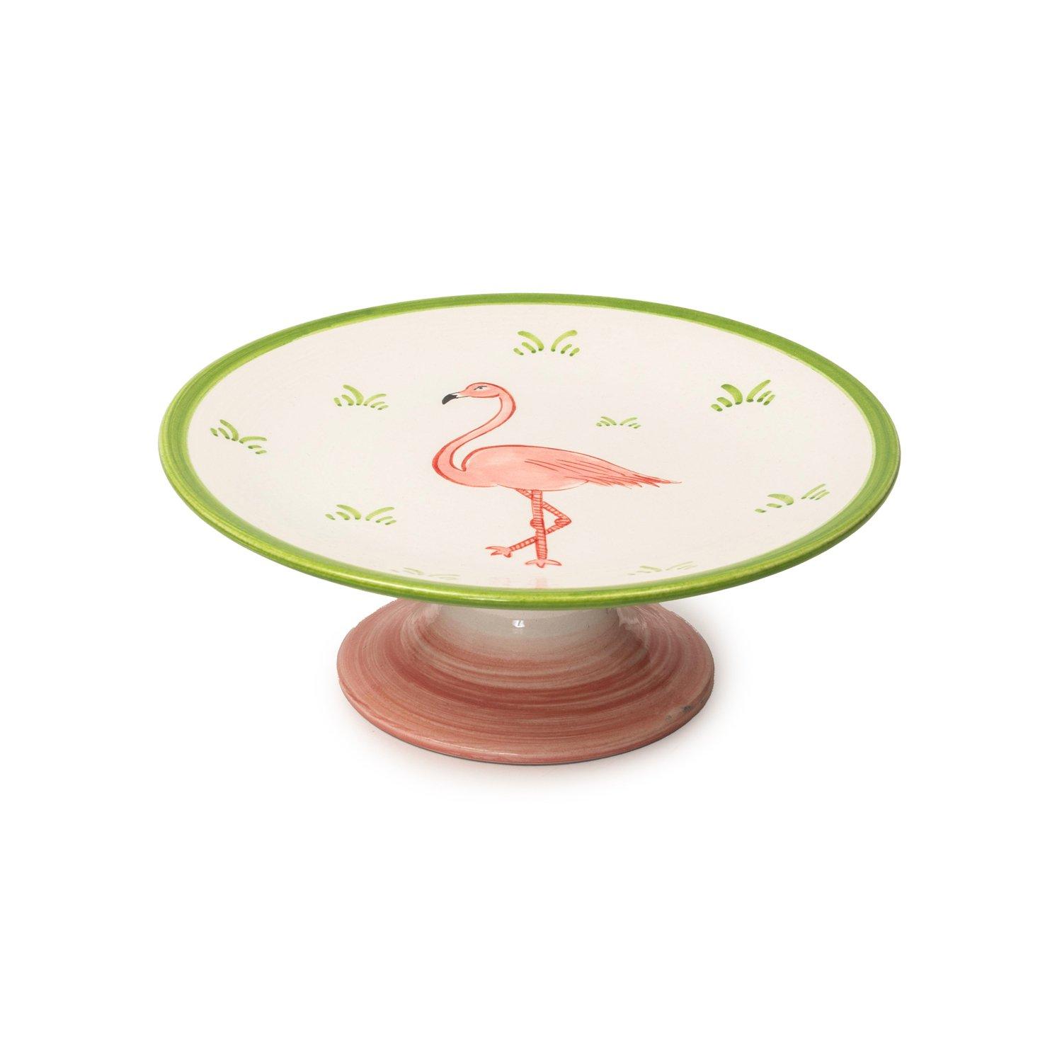 Tropical Flamingo Small Cake Stand, Multicolour, , medium