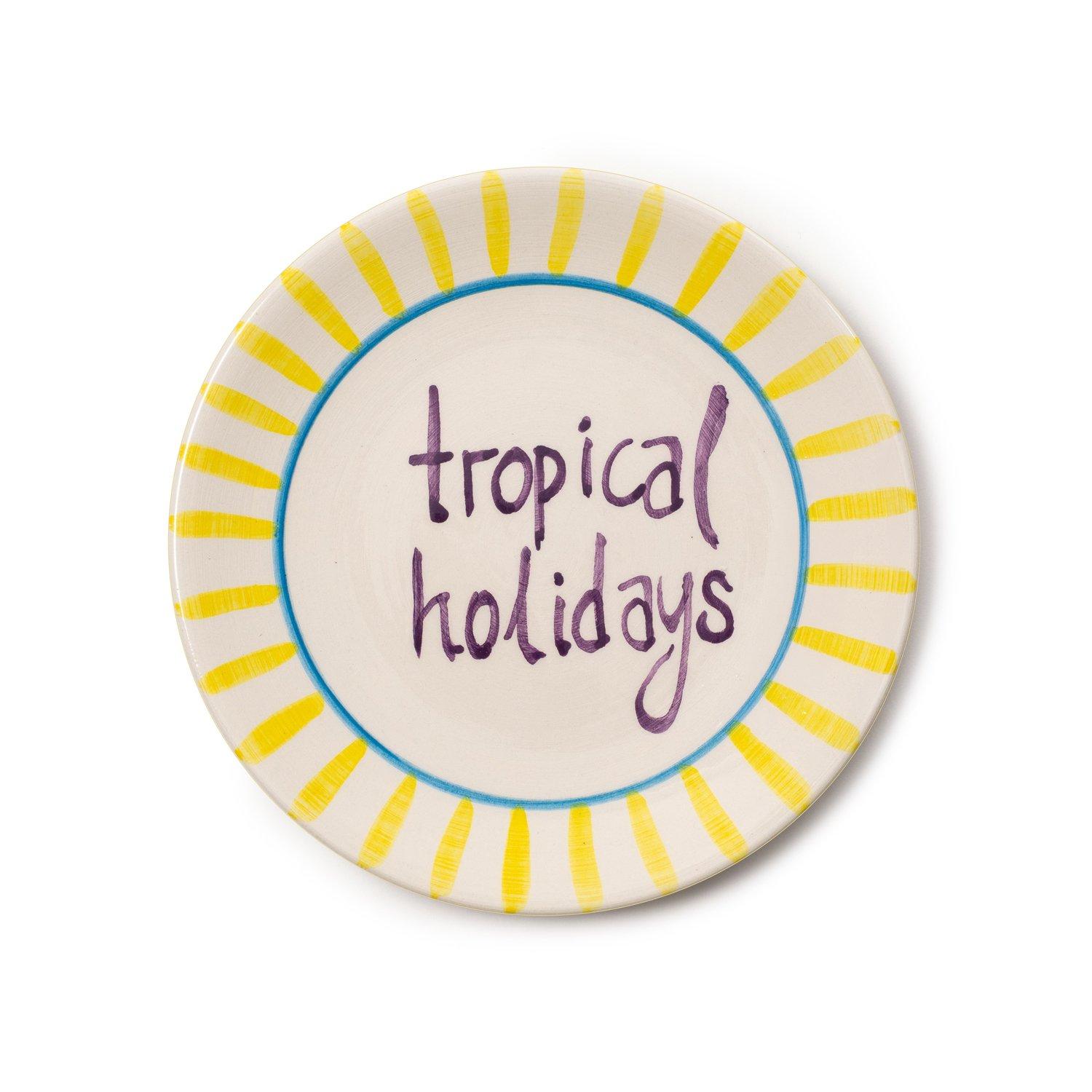 Tropical Holidays Dessert Plate, Multicolour, , medium