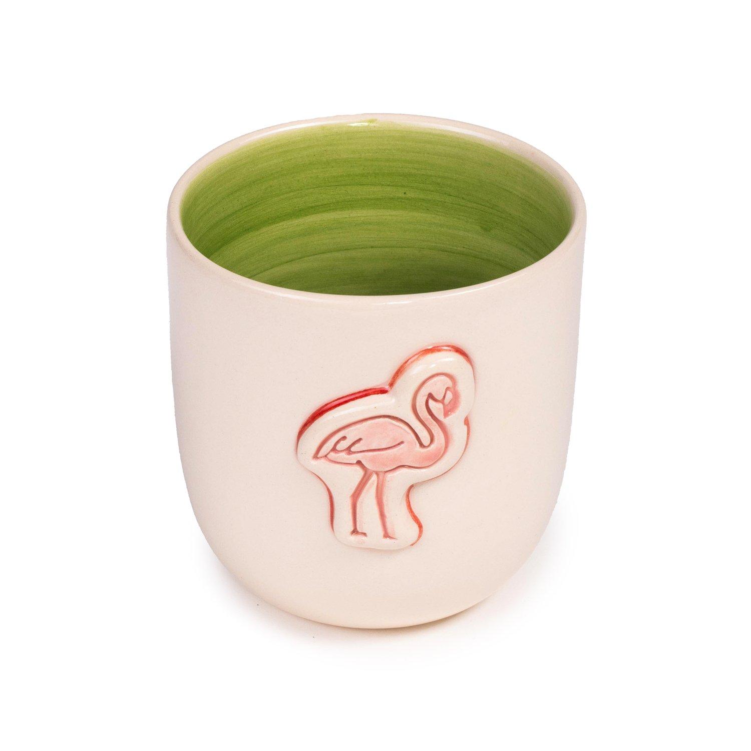 3D Flamingo Mug, Green, , large image number 0