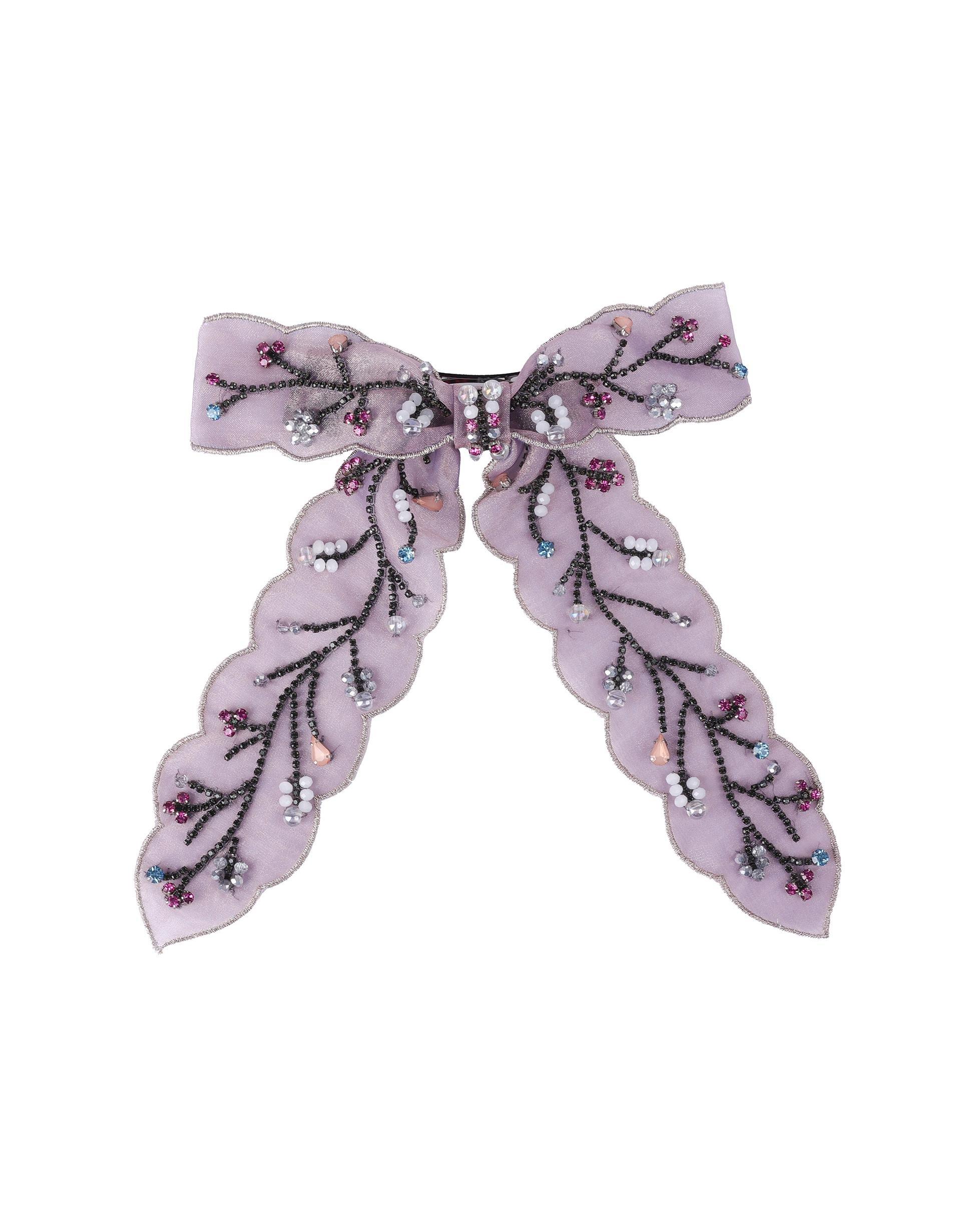 Floral Embroidered Bow,Anthropologie X Namjosh, Purple, A517_0004, large image number 1