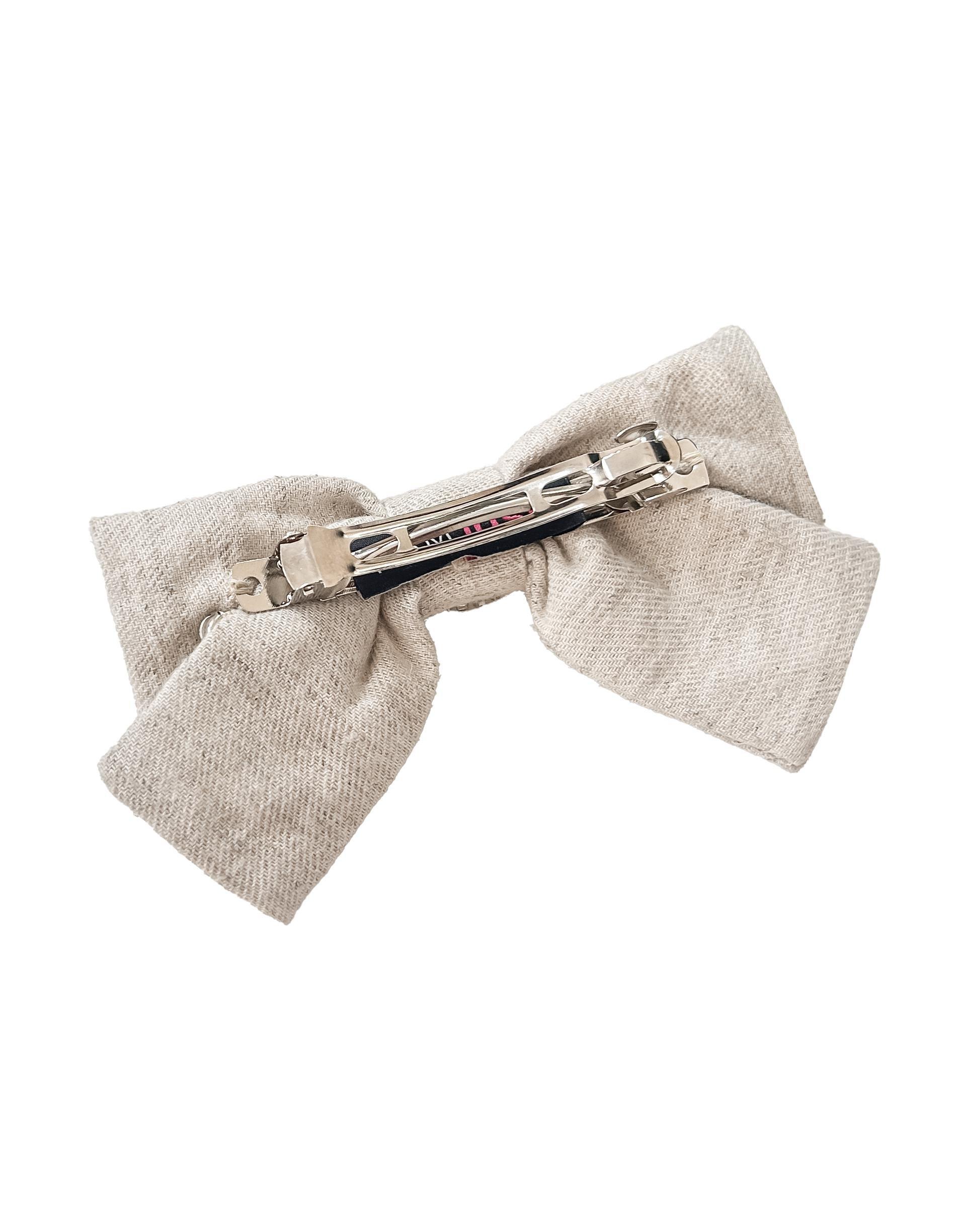 Tear Drop Embellished Bow, Navy, A517_0014, large image number 1
