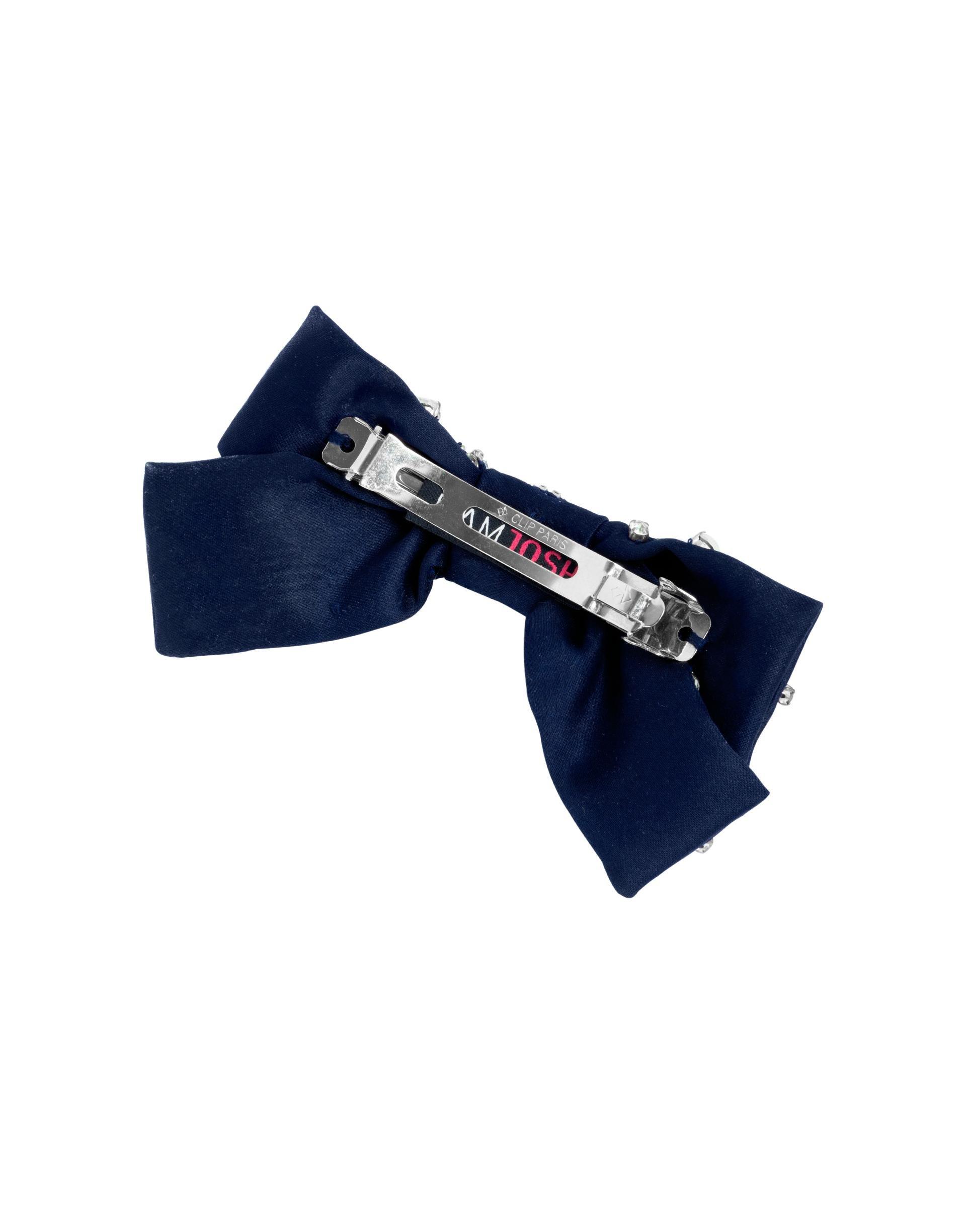 Tear Drop Embellished Bow, Navy, A517_0041, large image number 1
