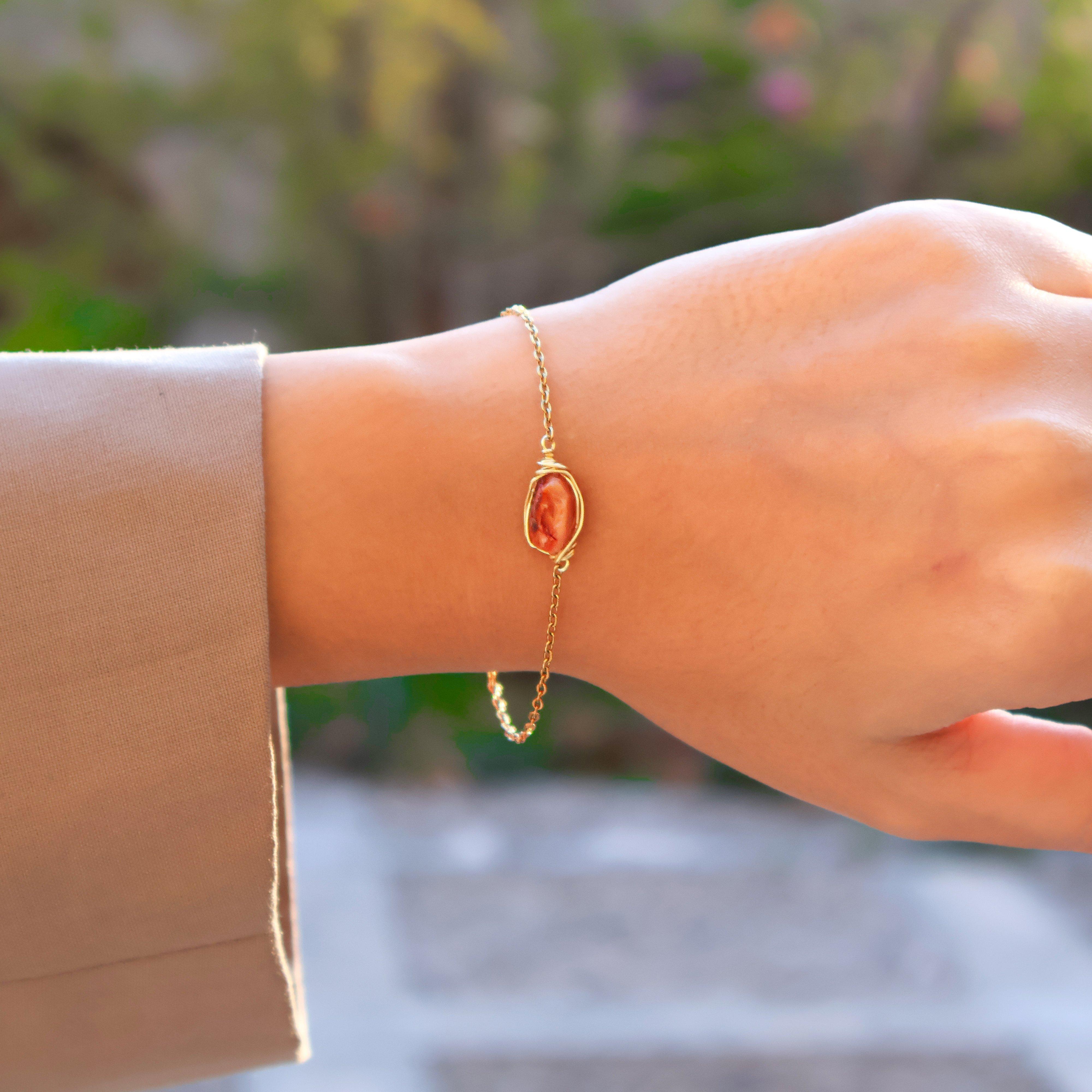 Bracelet Cage Natural Stones, Multicolour, A519_0000, medium