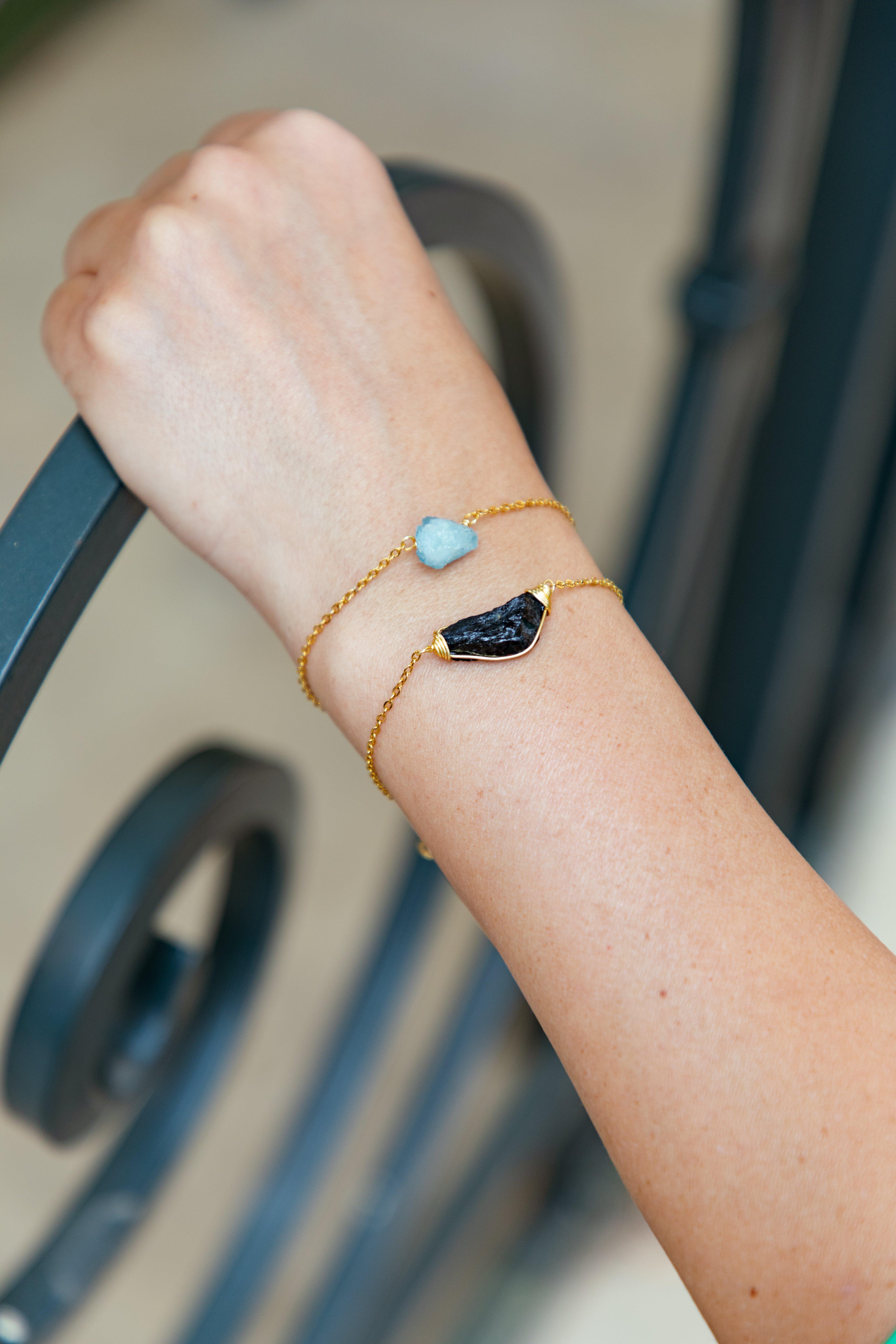 Bracelet Cage Natural Stones, Multicolour, A519_0000, medium