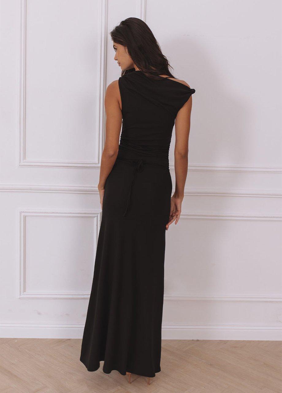 Chic Le Frique Zaria Jersey Maxi Dress, Black, A540_BLCK, medium