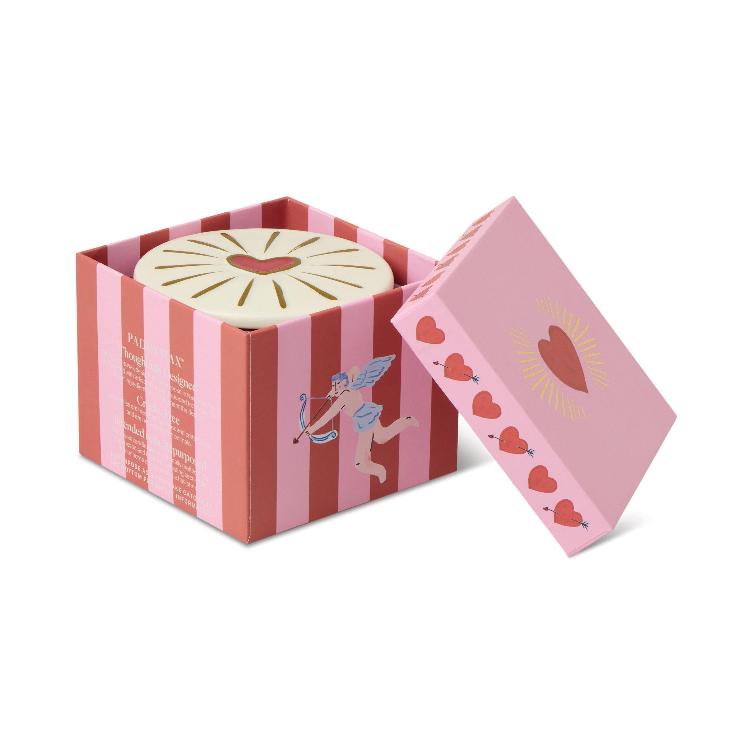 Charmed 8oz/226g Red Glass Candle with Heart Lid - Wild Fig & Rose, A531_CHARM, medium