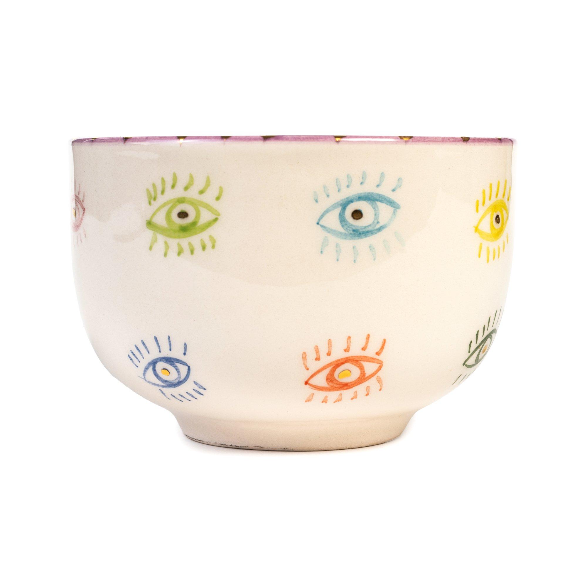 Colourful Eyes Red Mini Bowl, FGI X Anthropologie, Multicolour, A516_EYE, medium